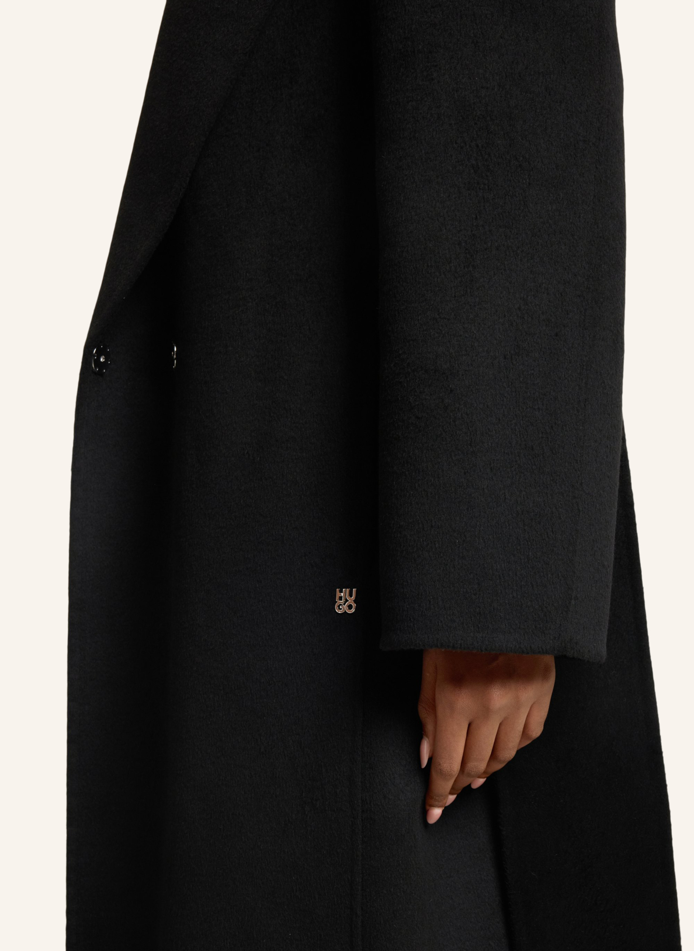 Thumbnail - Hugo Klassischer Mantel Mecami-1_Df Relaxed Fit schwarz