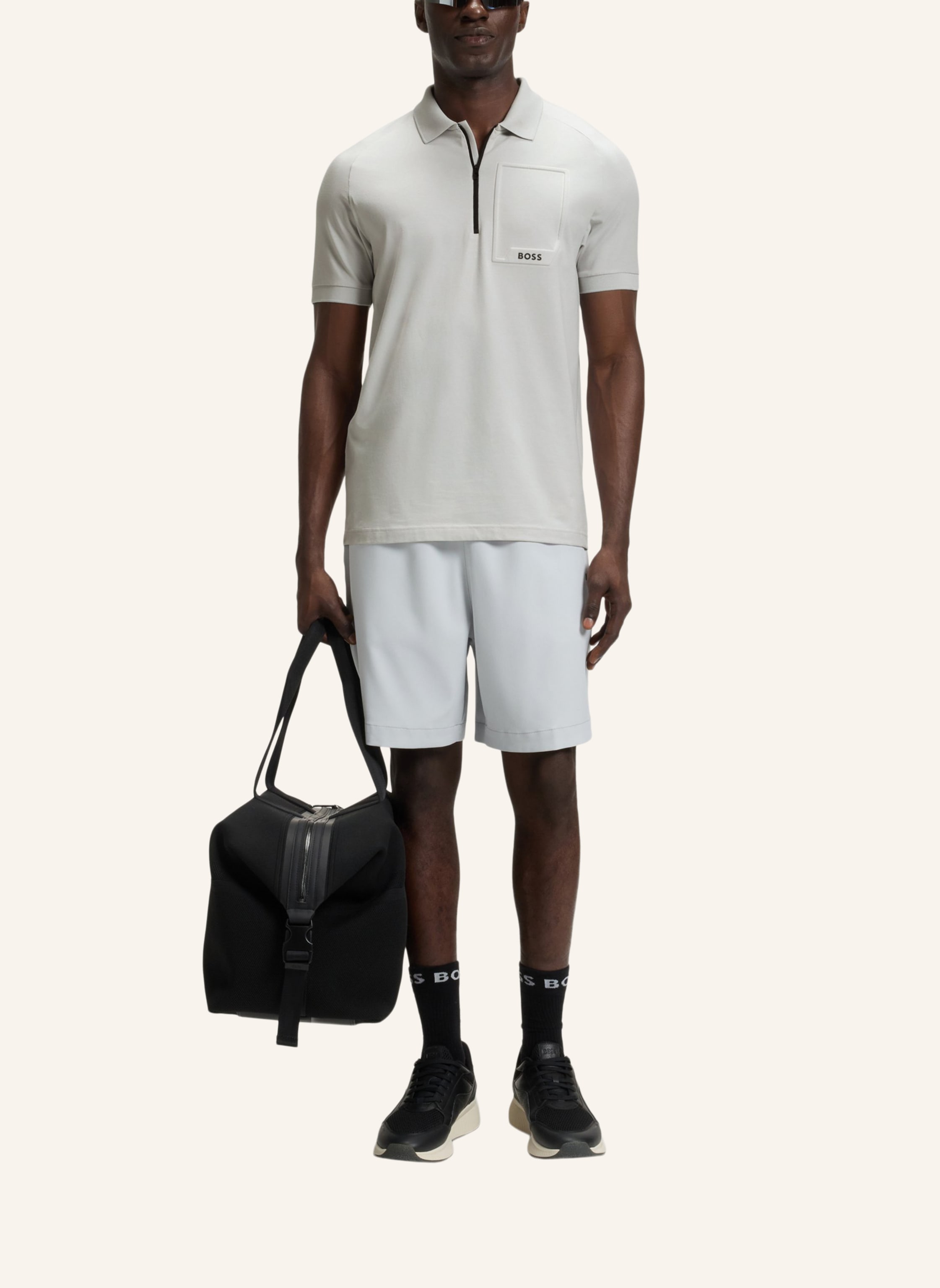 Thumbnail - Boss Poloshirt Polo Urban Tech Regular Fit grau