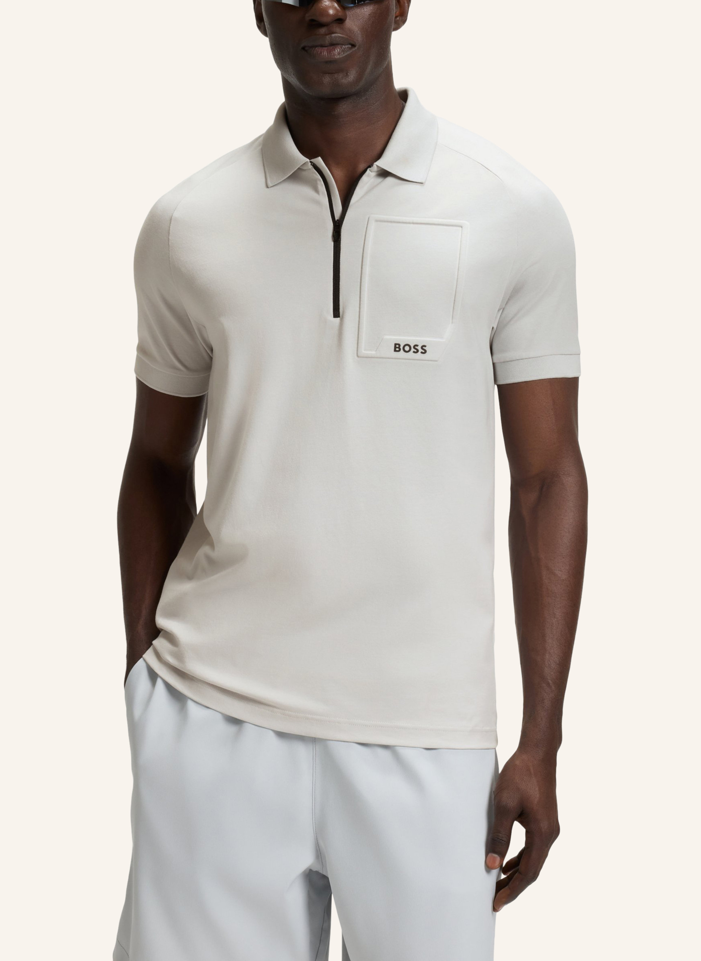 Thumbnail - Boss Poloshirt Polo Urban Tech Regular Fit grau