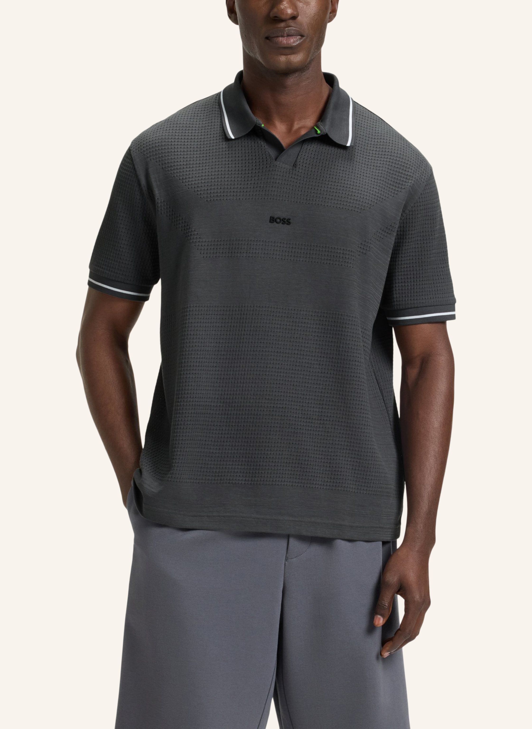 Thumbnail - Boss Poloshirt Polo Retro Tl Relaxed Fit grau