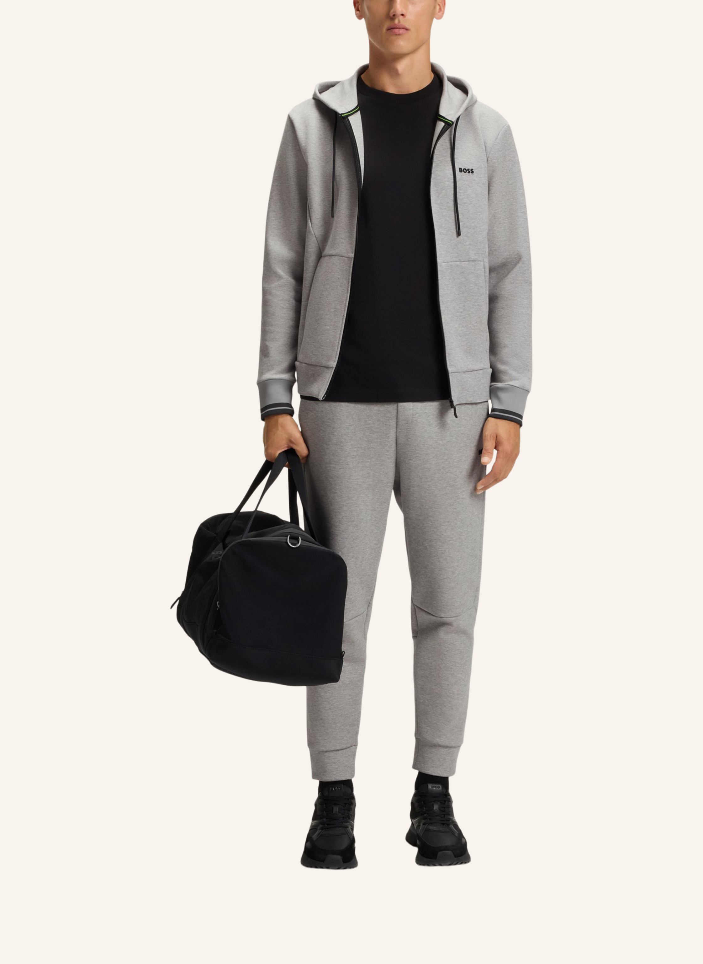 Thumbnail - Boss Sweatshirt Fz Hoodie Zone Regular Fit silber