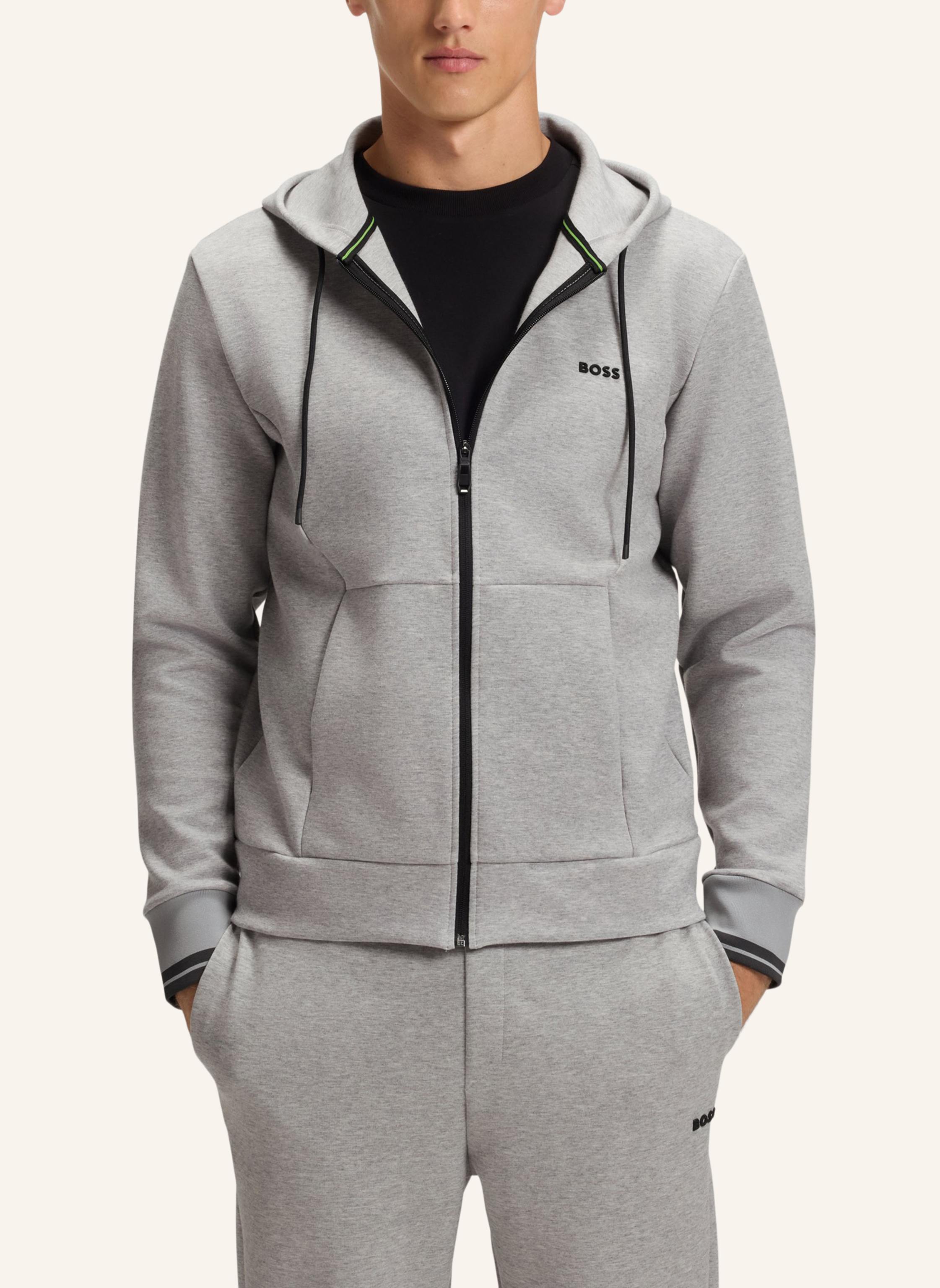 Thumbnail - Boss Sweatshirt Fz Hoodie Zone Regular Fit silber