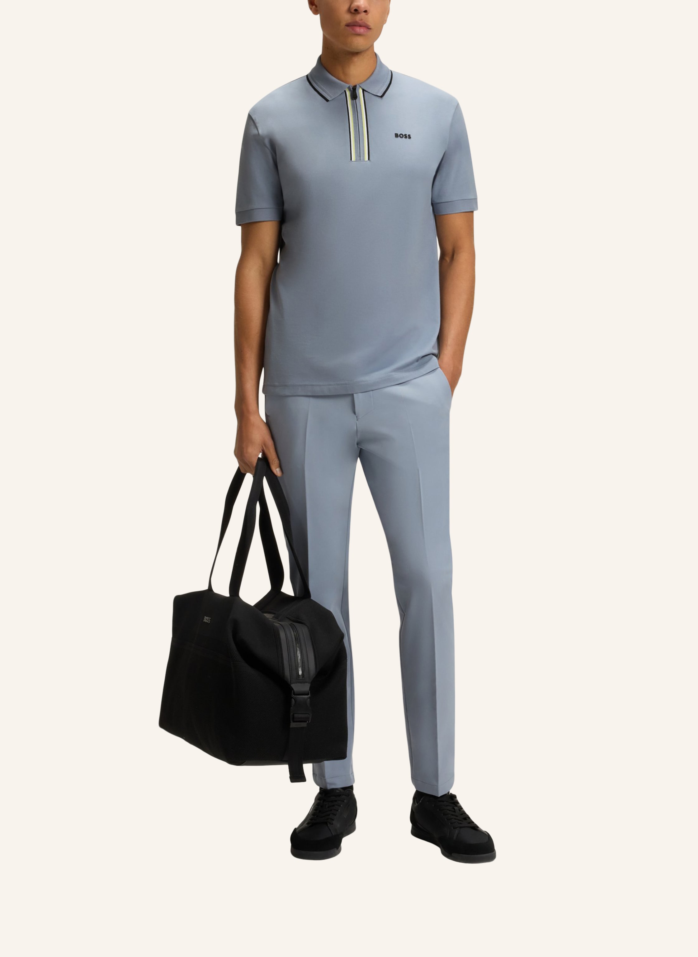 Thumbnail - Boss Poloshirt Philix Goc Slim Fit grau