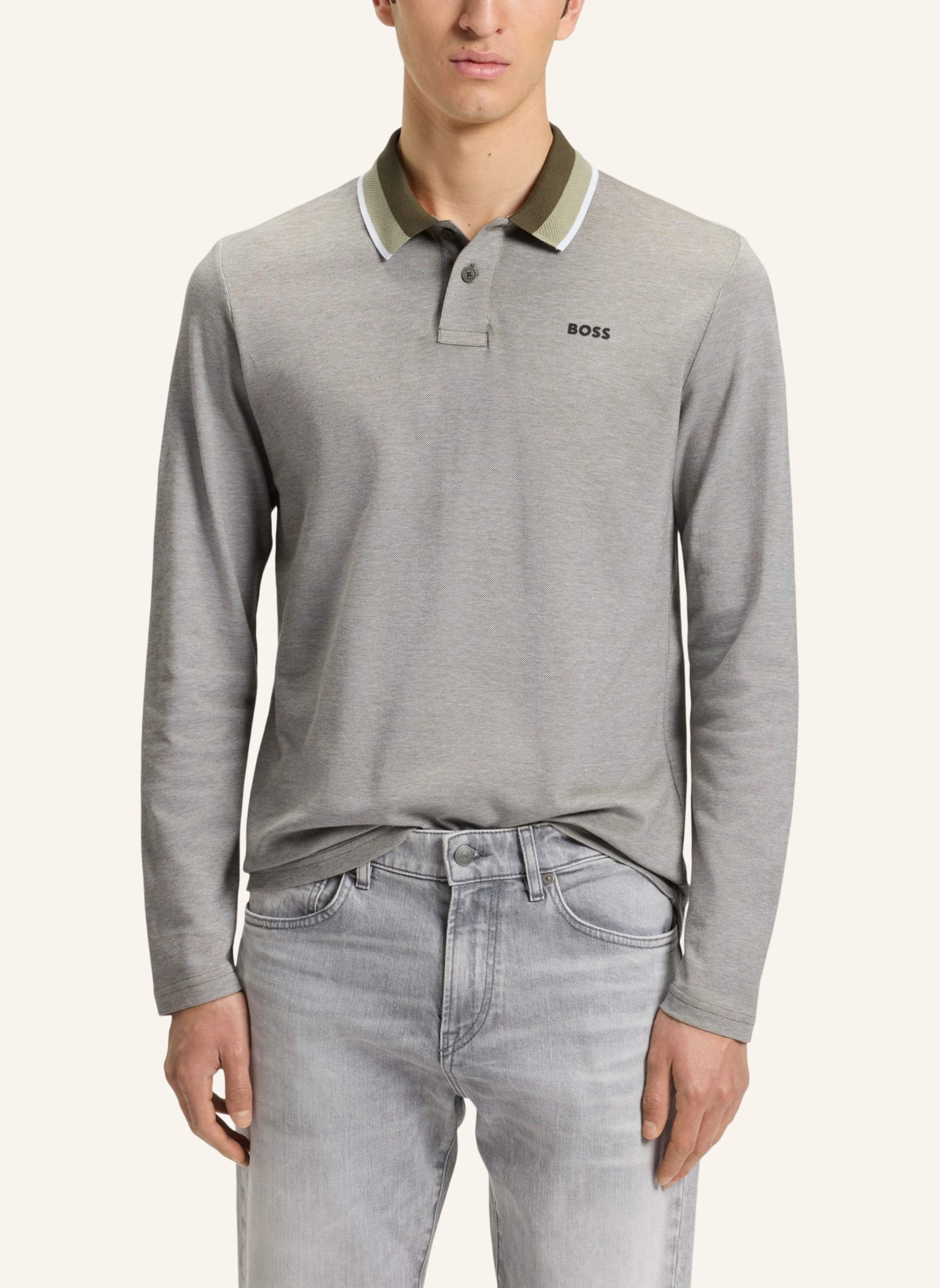 Thumbnail - Boss Poloshirt Peoxfordlong_1 Regular Fit gruen