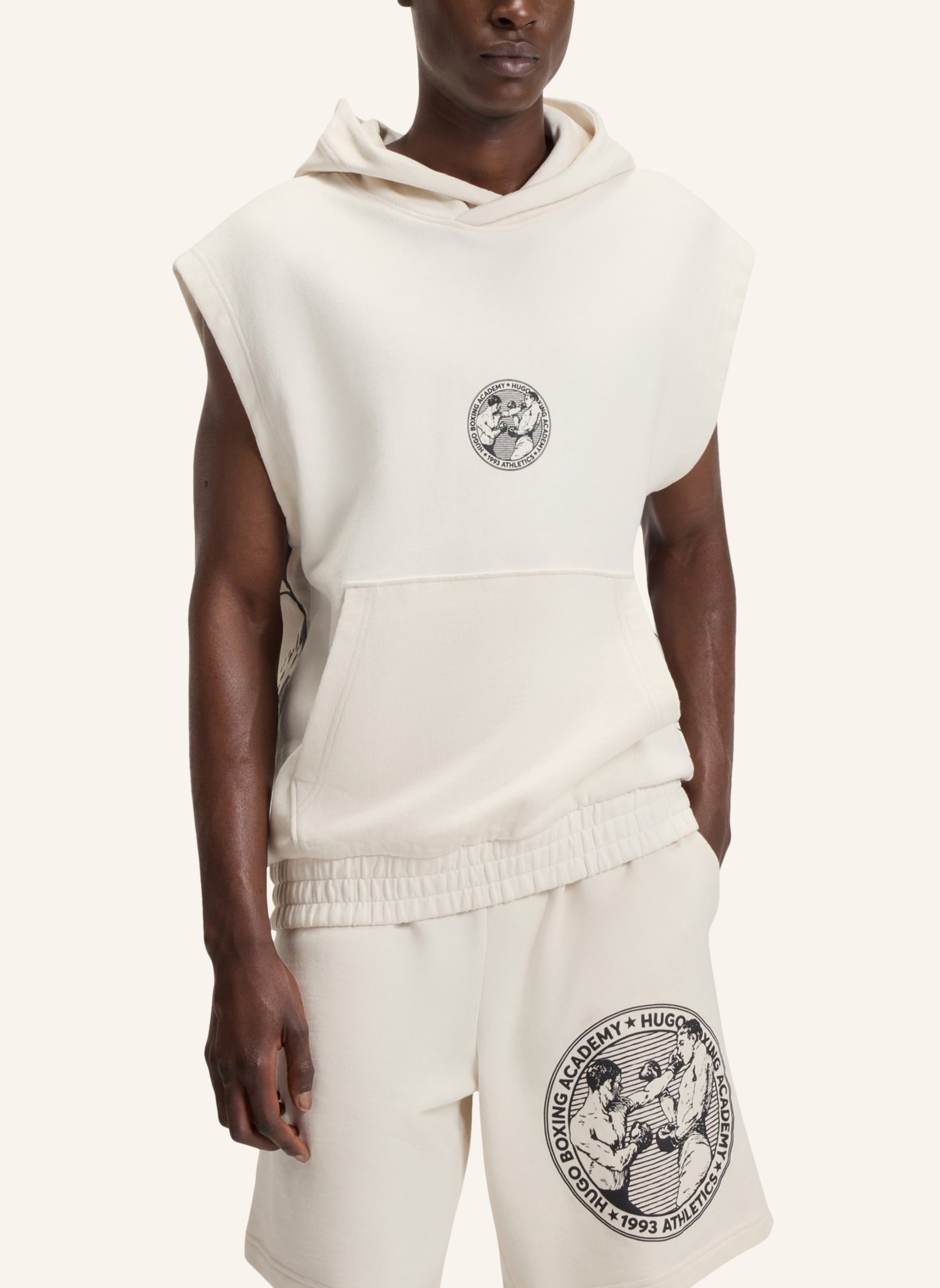 Thumbnail - Hugo Sweatshirt Duboxo Relaxed Fit beige