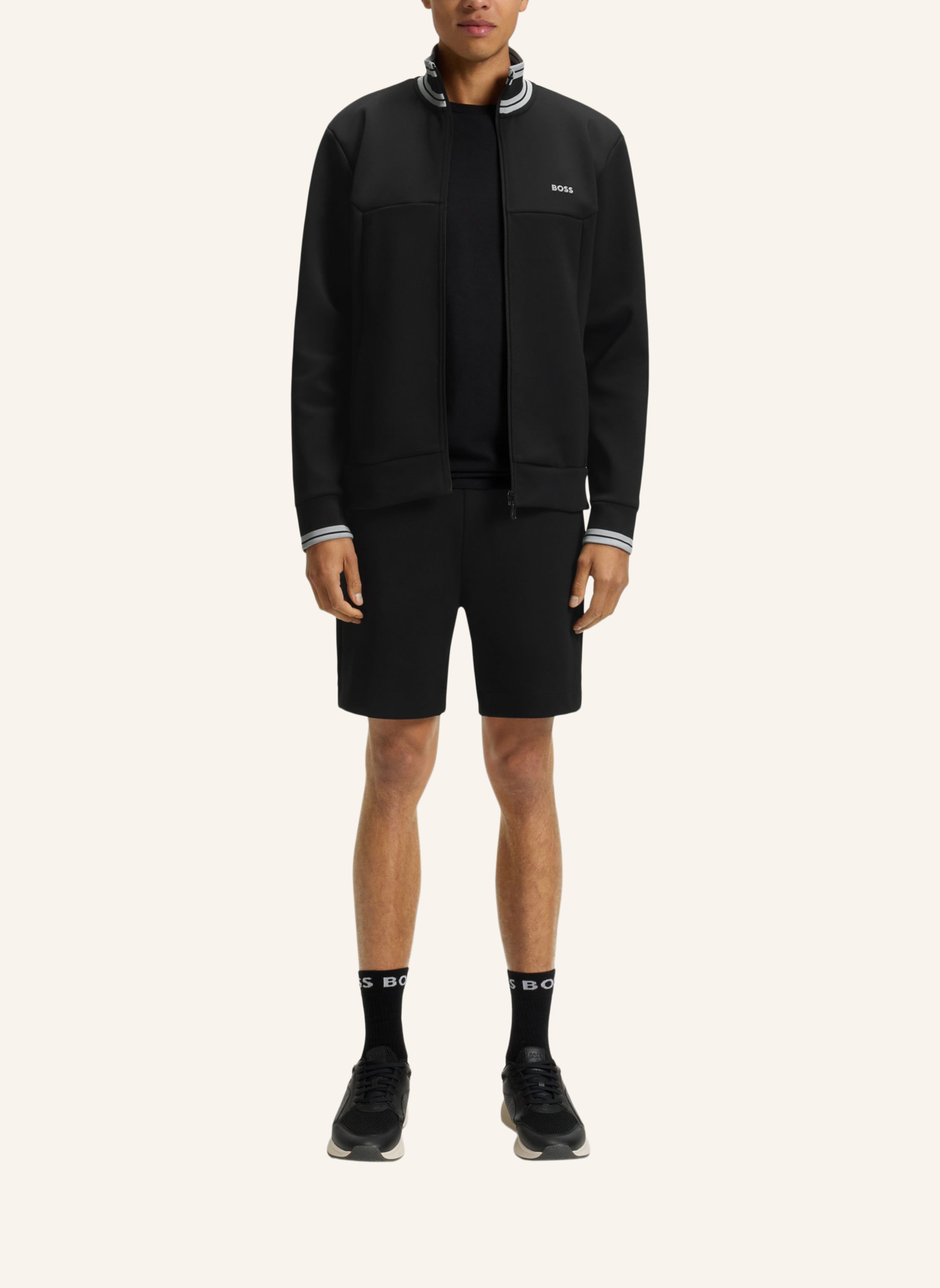 Thumbnail - Boss Sweatshirt Fz Zone Regular Fit schwarz