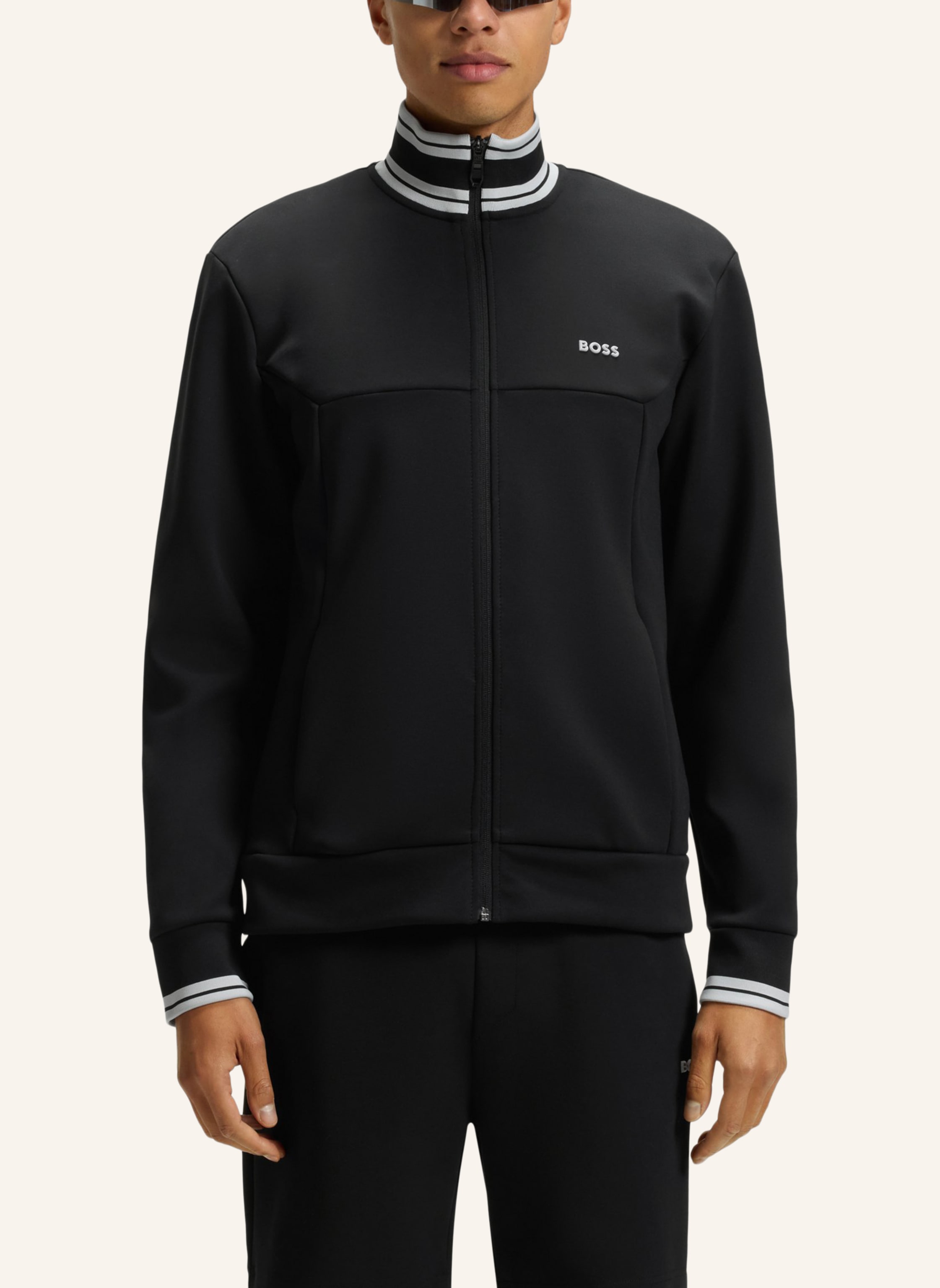 Thumbnail - Boss Sweatshirt Fz Zone Regular Fit schwarz