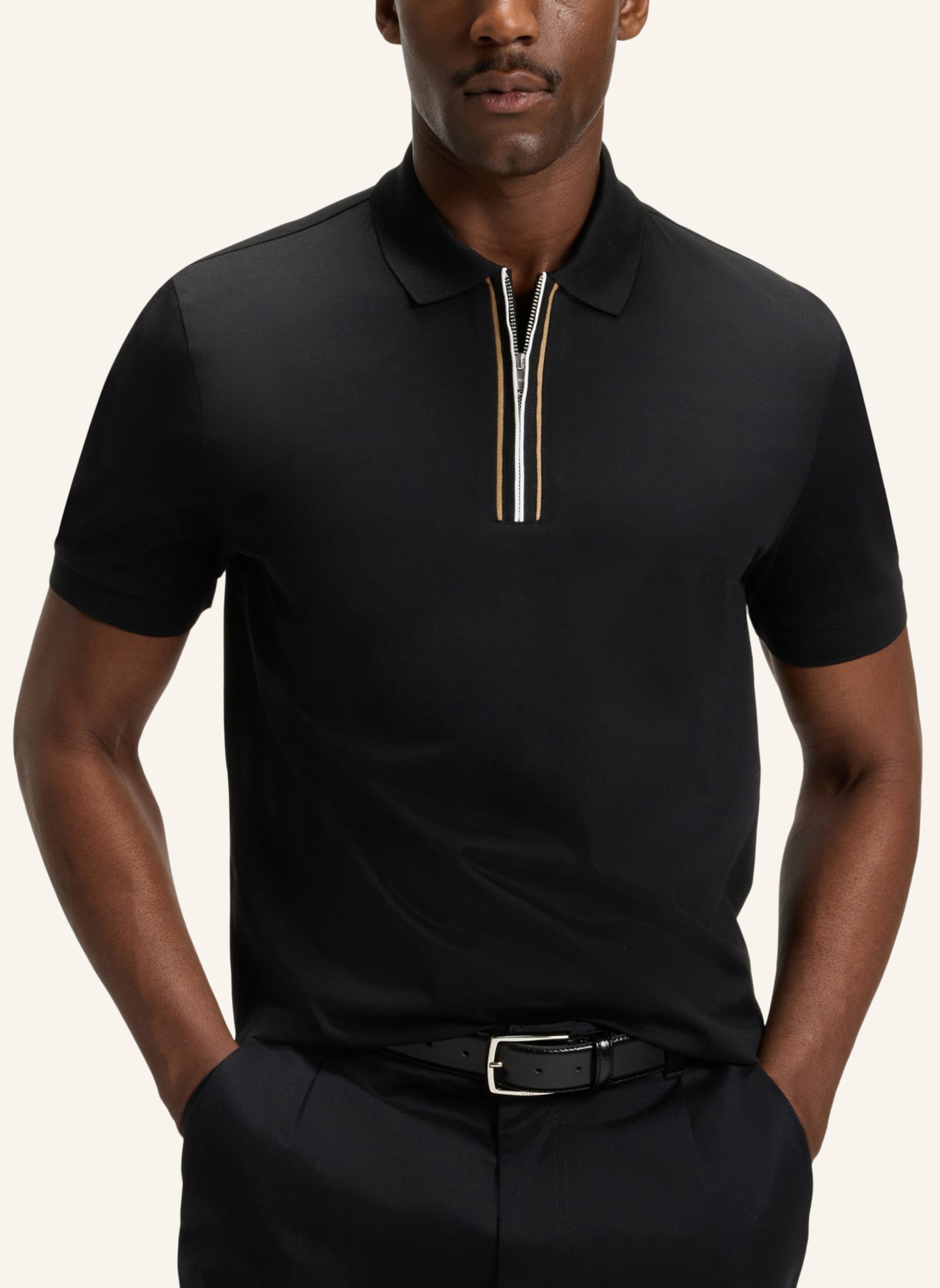 Thumbnail - Boss Poloshirt H-Paras 65 Regular Fit schwarz