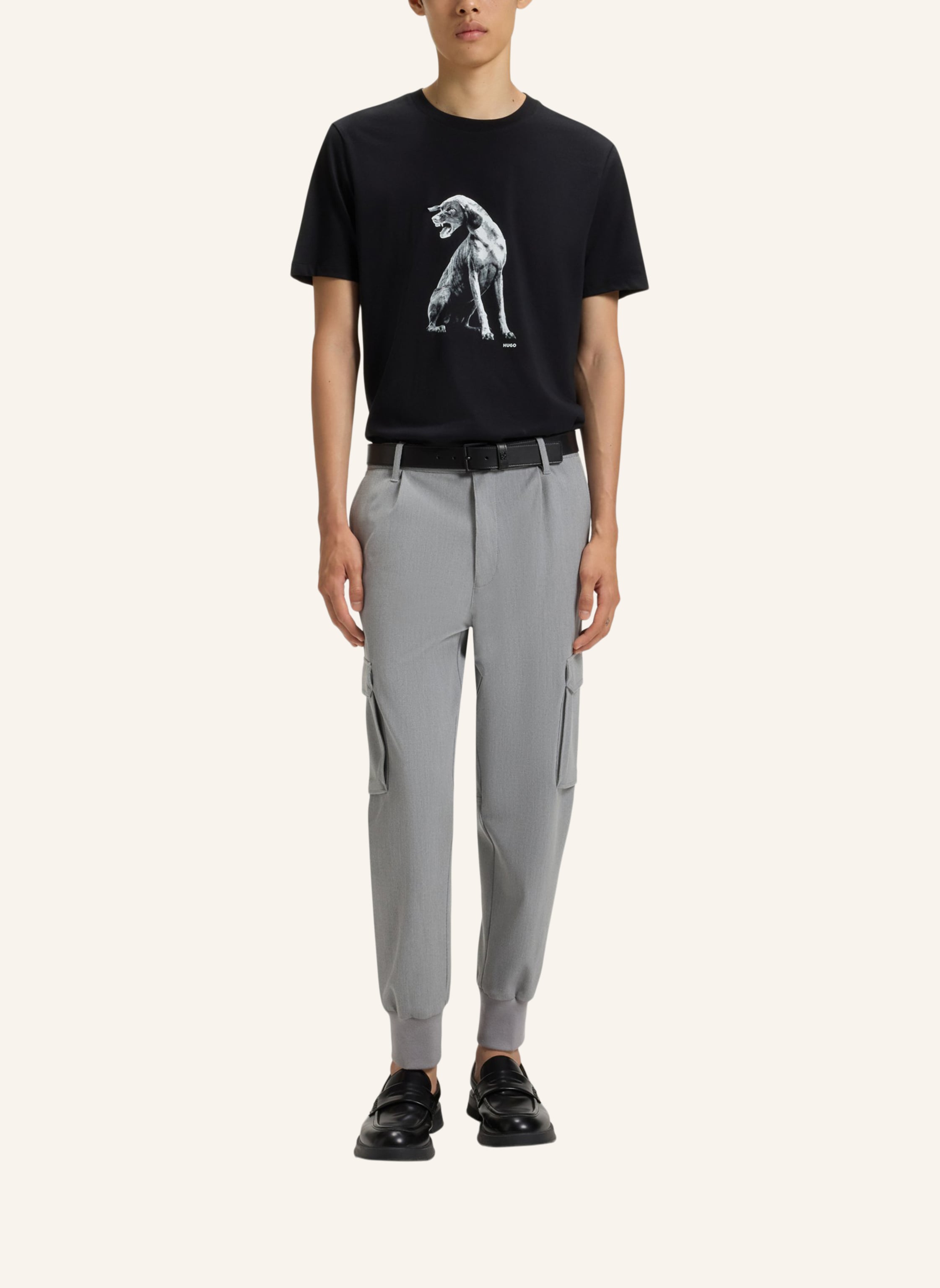 Thumbnail - Hugo T-Shirt Didug Regular Fit schwarz