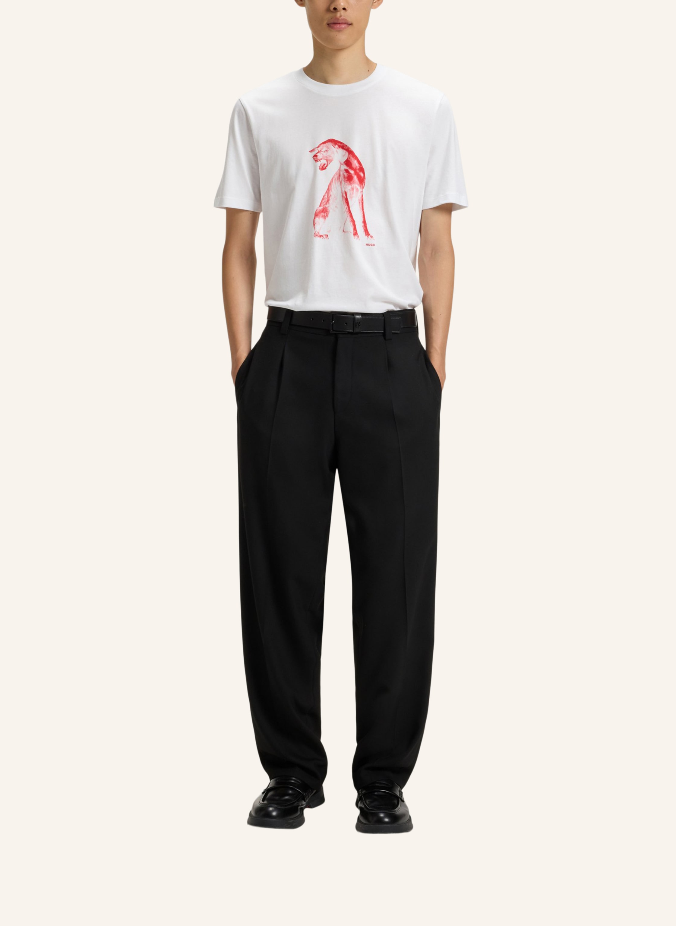 Thumbnail - Hugo T-Shirt Didug Regular Fit weiss