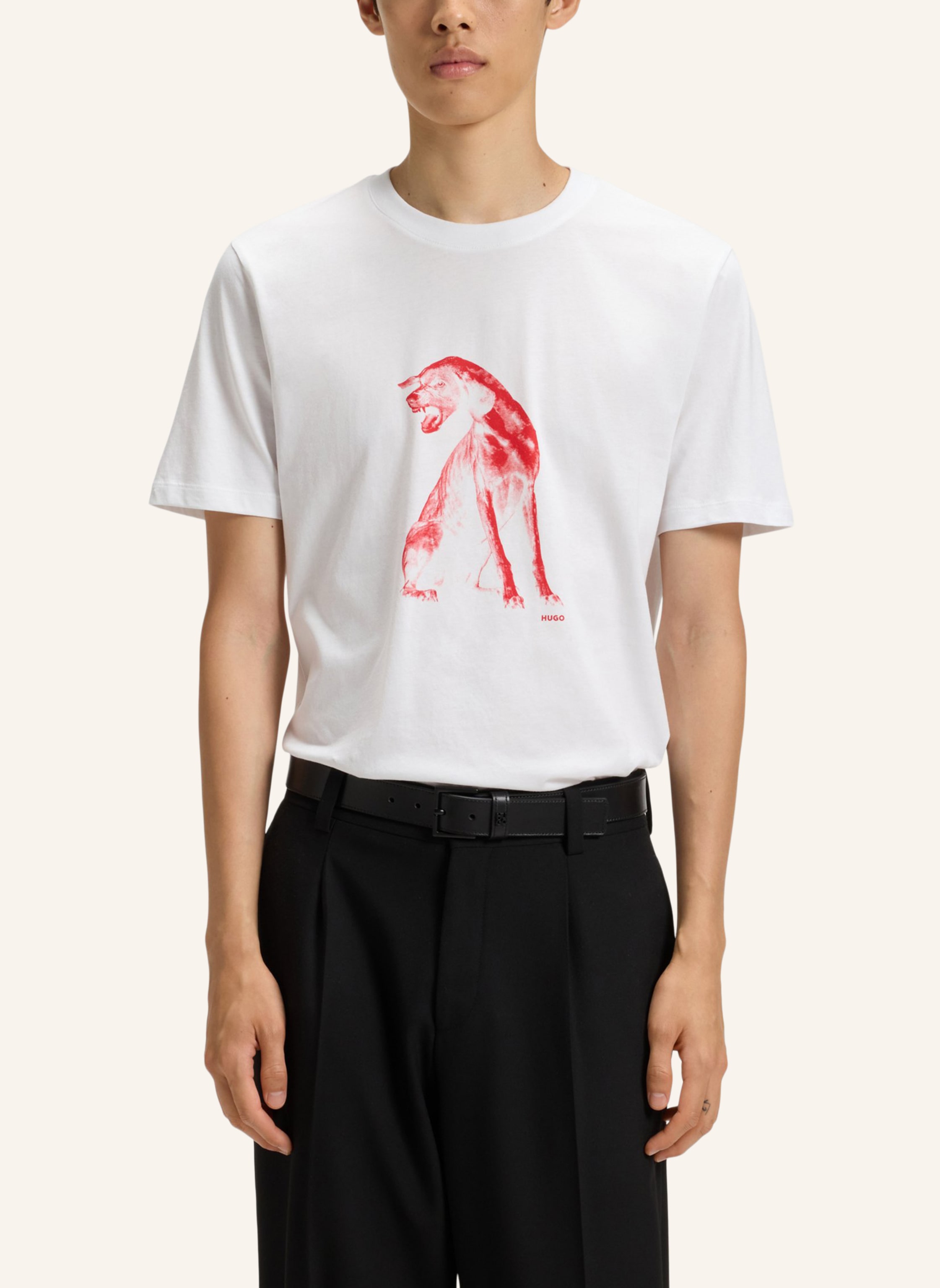 Thumbnail - Hugo T-Shirt Didug Regular Fit weiss
