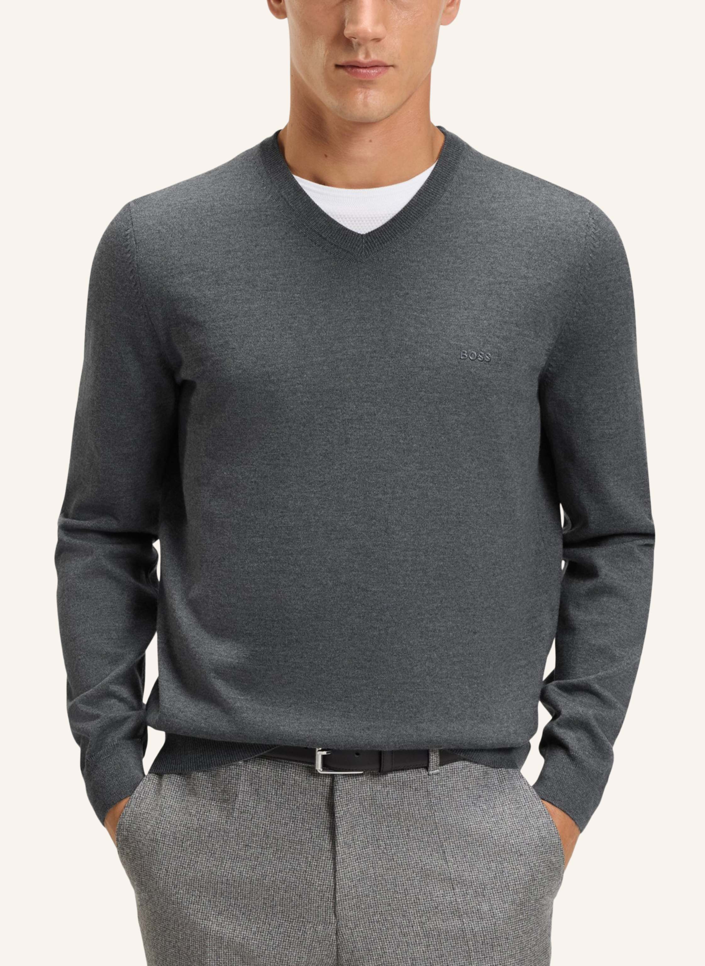 Thumbnail - Boss Pullover Baram-L Regular Fit grau