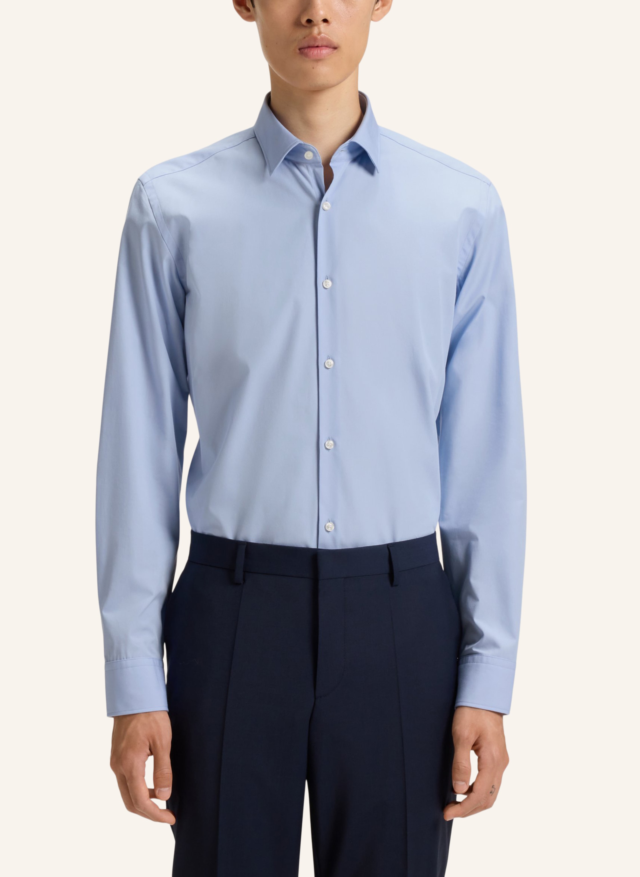 Thumbnail - Hugo Business Hemd Kenno Slim Fit blau