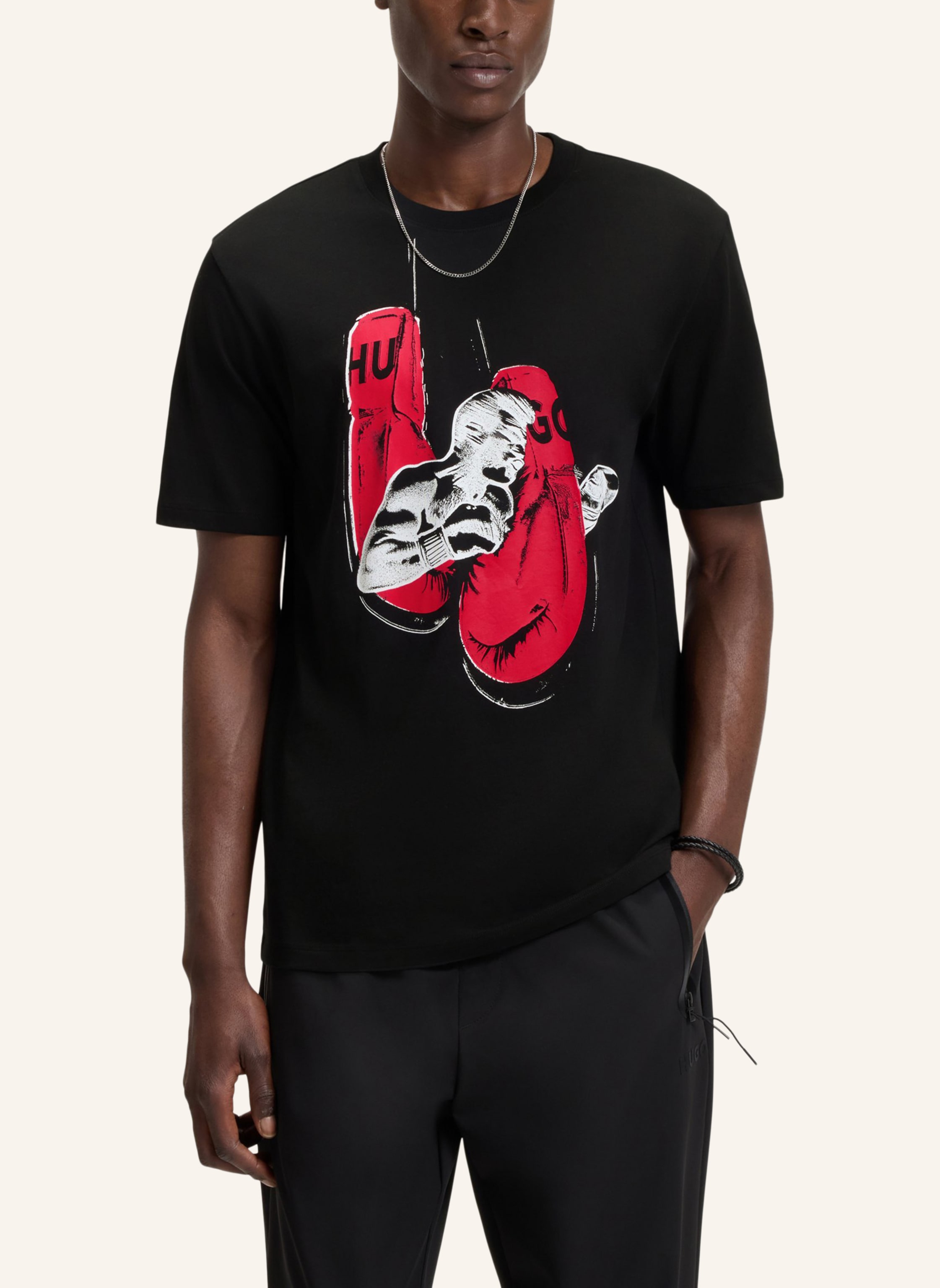 Thumbnail - Hugo T-Shirt Diboxer Regular Fit schwarz