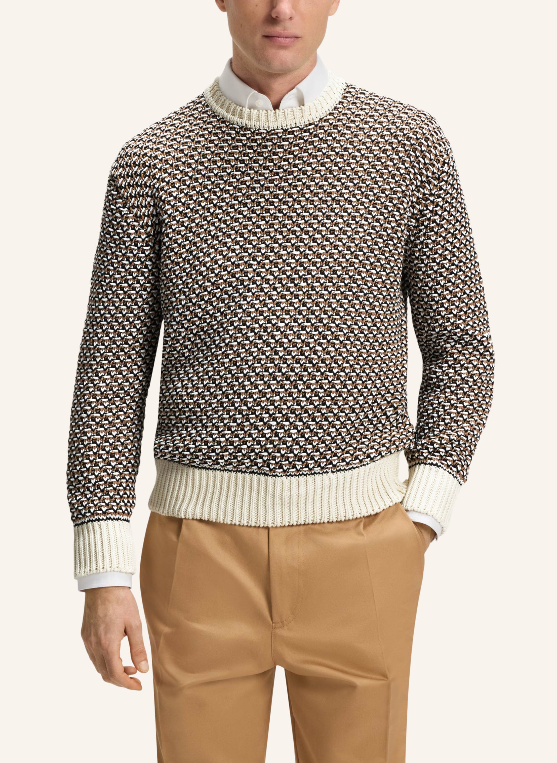 Thumbnail - Boss Pullover C-Imauro Relaxed Fit weiss