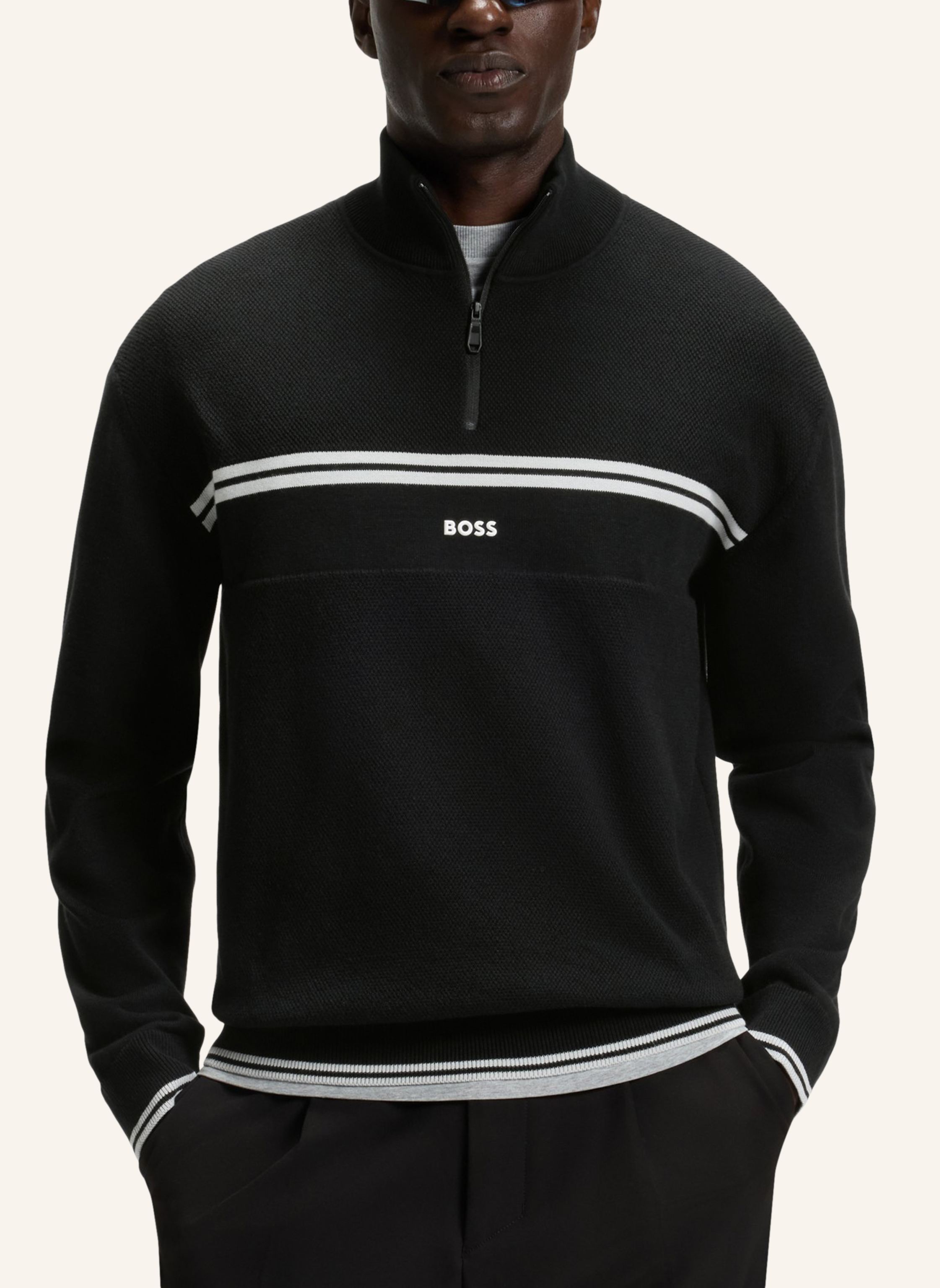 Thumbnail - Boss Pullover K_Zone Qz Regular Fit schwarz