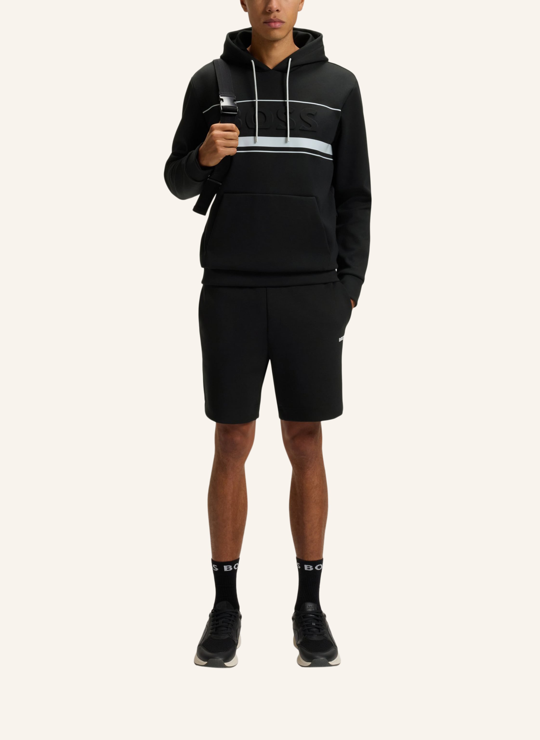 Thumbnail - Boss Sweatshirt Soody Zone Regular Fit schwarz