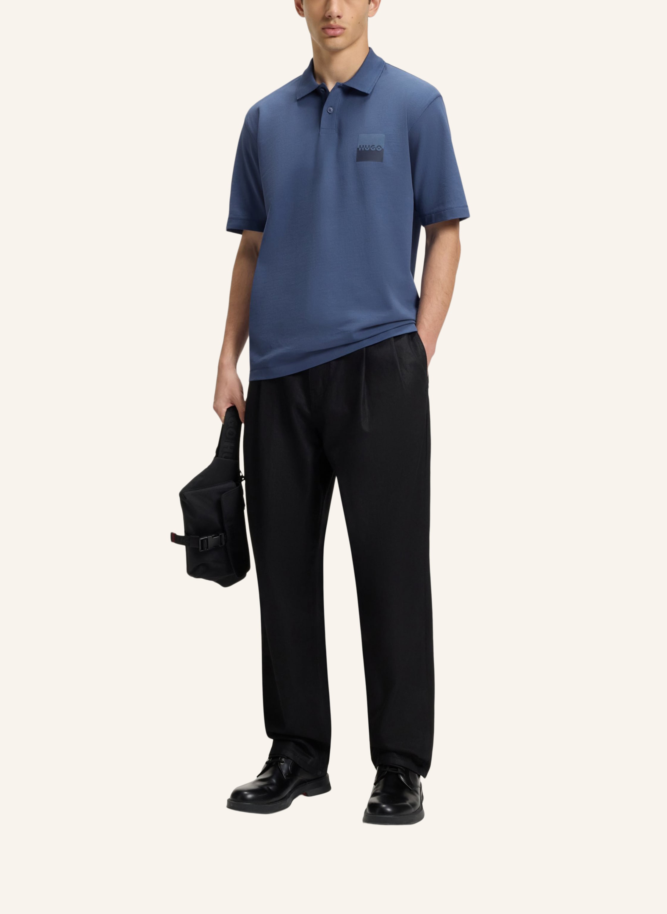 Thumbnail - Hugo Poloshirt Dusplity Relaxed Fit blau