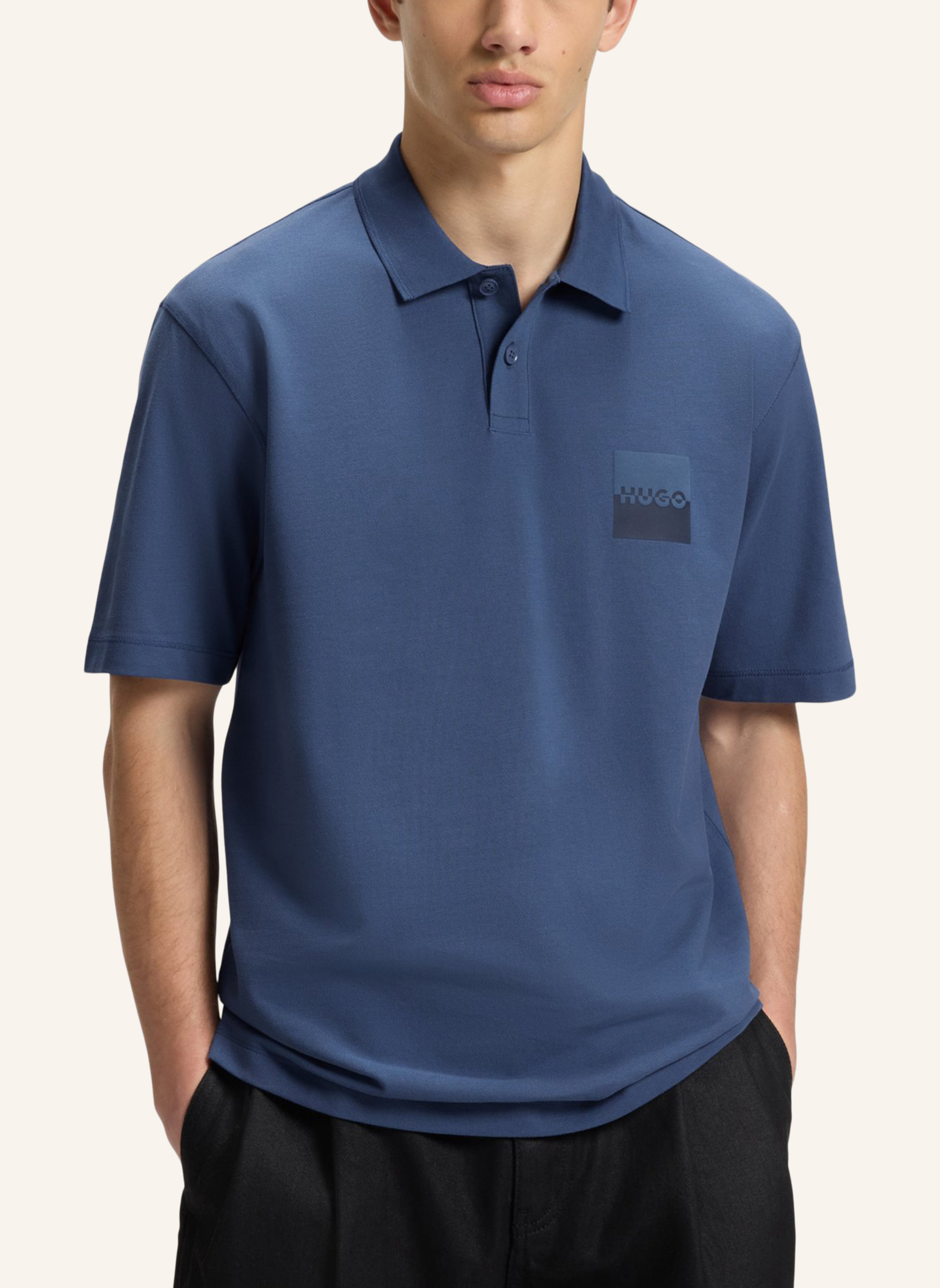 Thumbnail - Hugo Poloshirt Dusplity Relaxed Fit blau