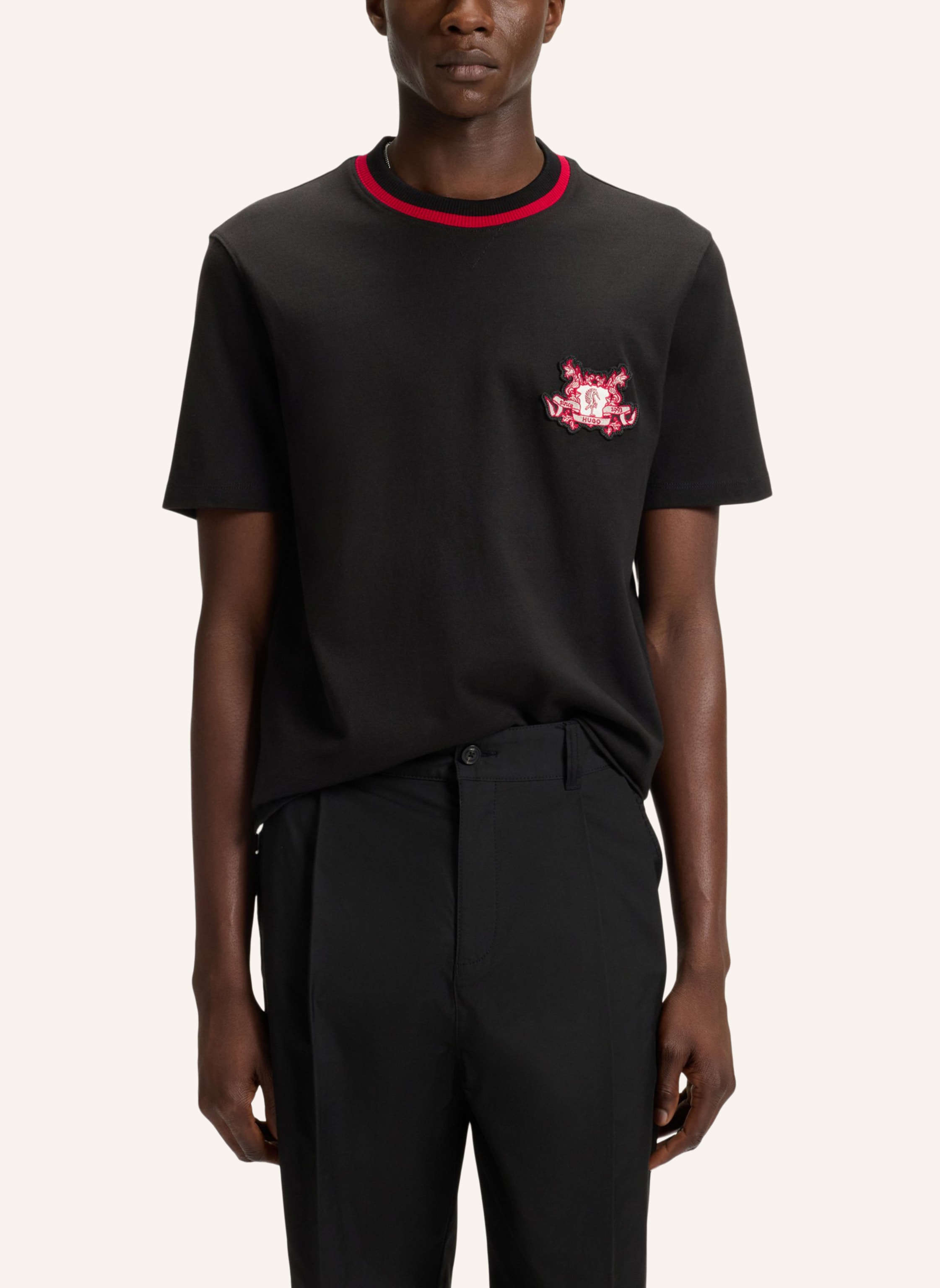 Thumbnail - Hugo T-Shirt Dugbytee Relaxed Fit schwarz
