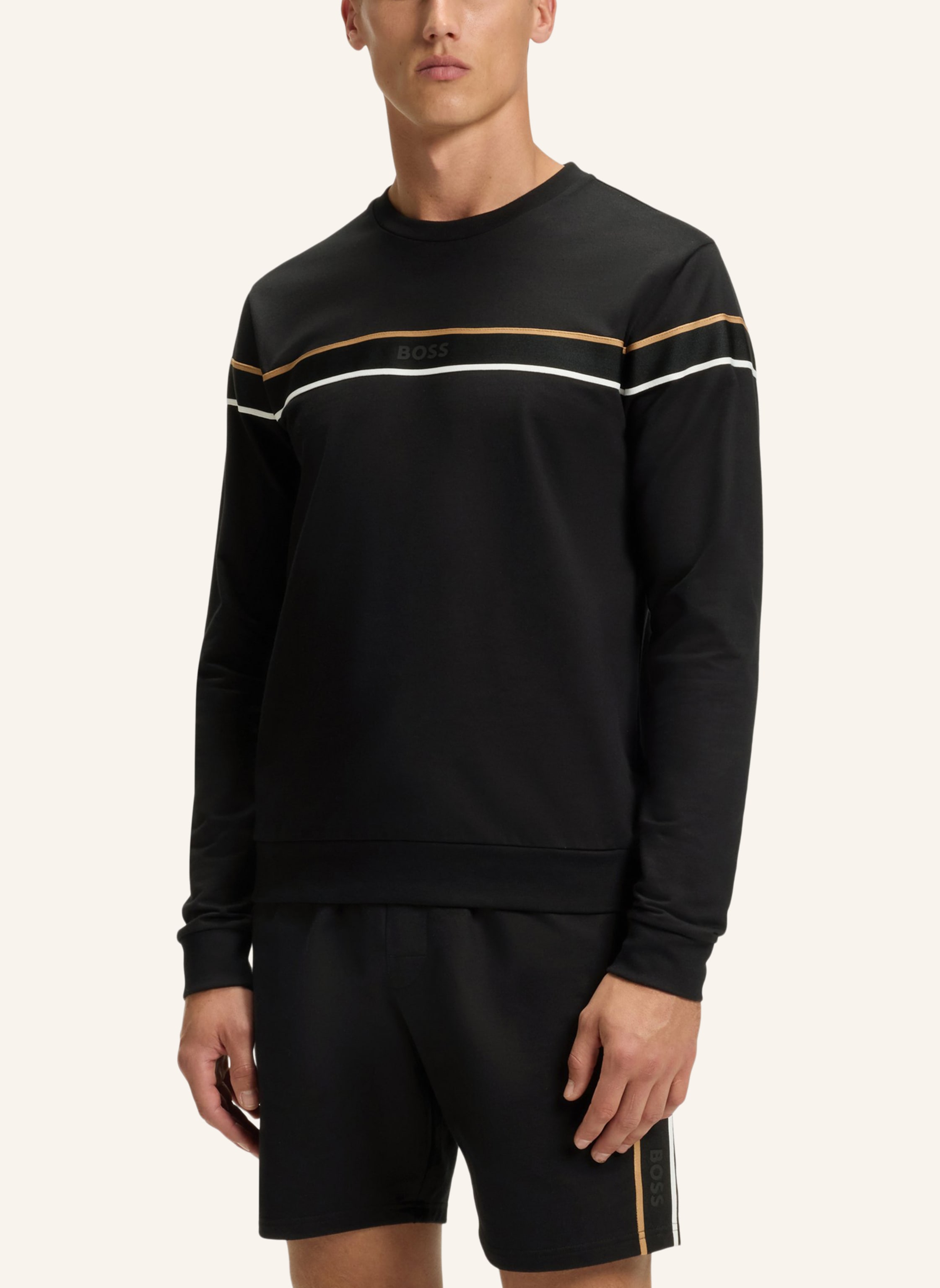 Thumbnail - Boss Loungewear Oberteil Iconic Sweatshirt Regular Fit schwarz