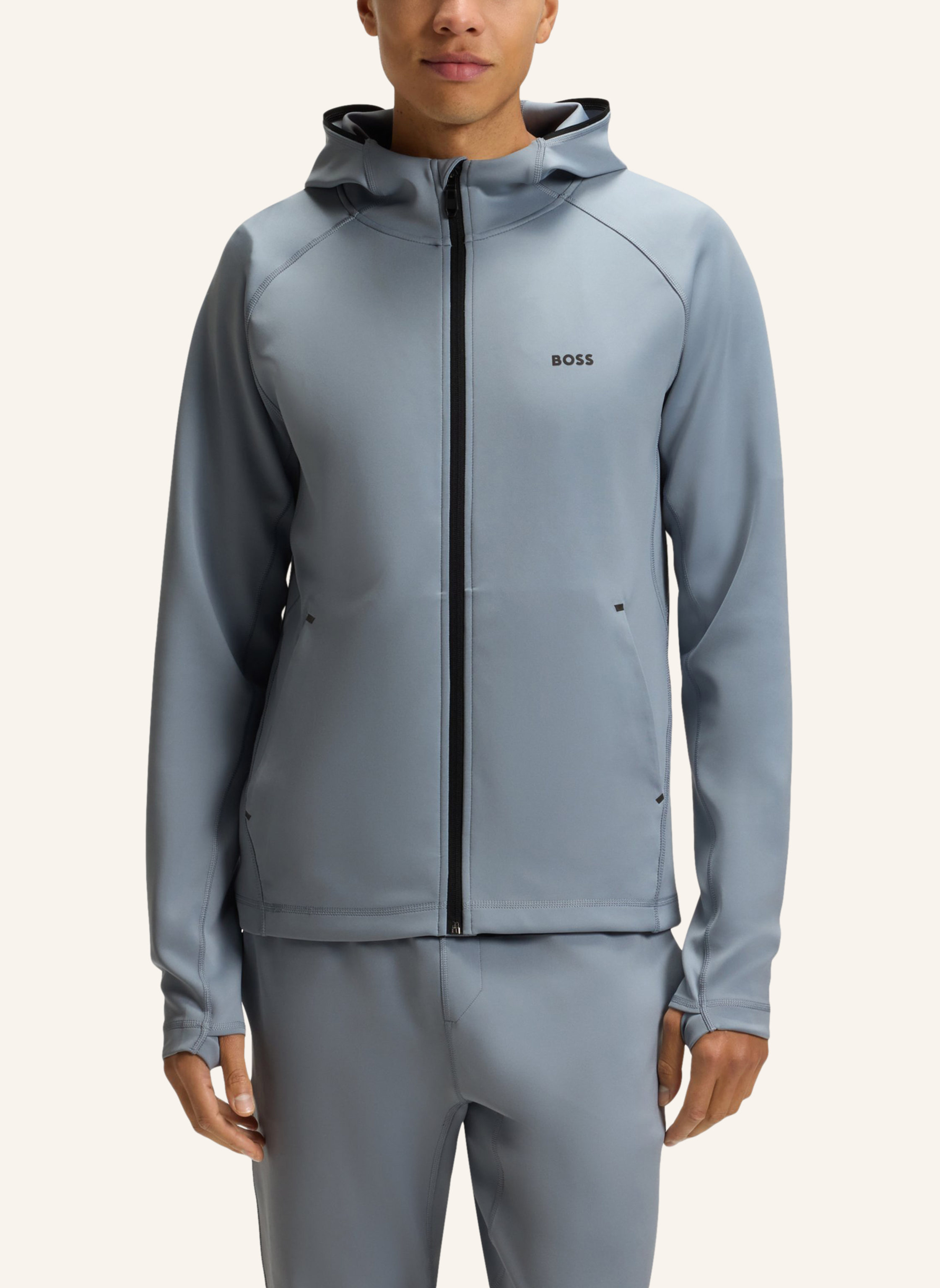 Thumbnail - Boss Trainingsjacke Sicon Active grau