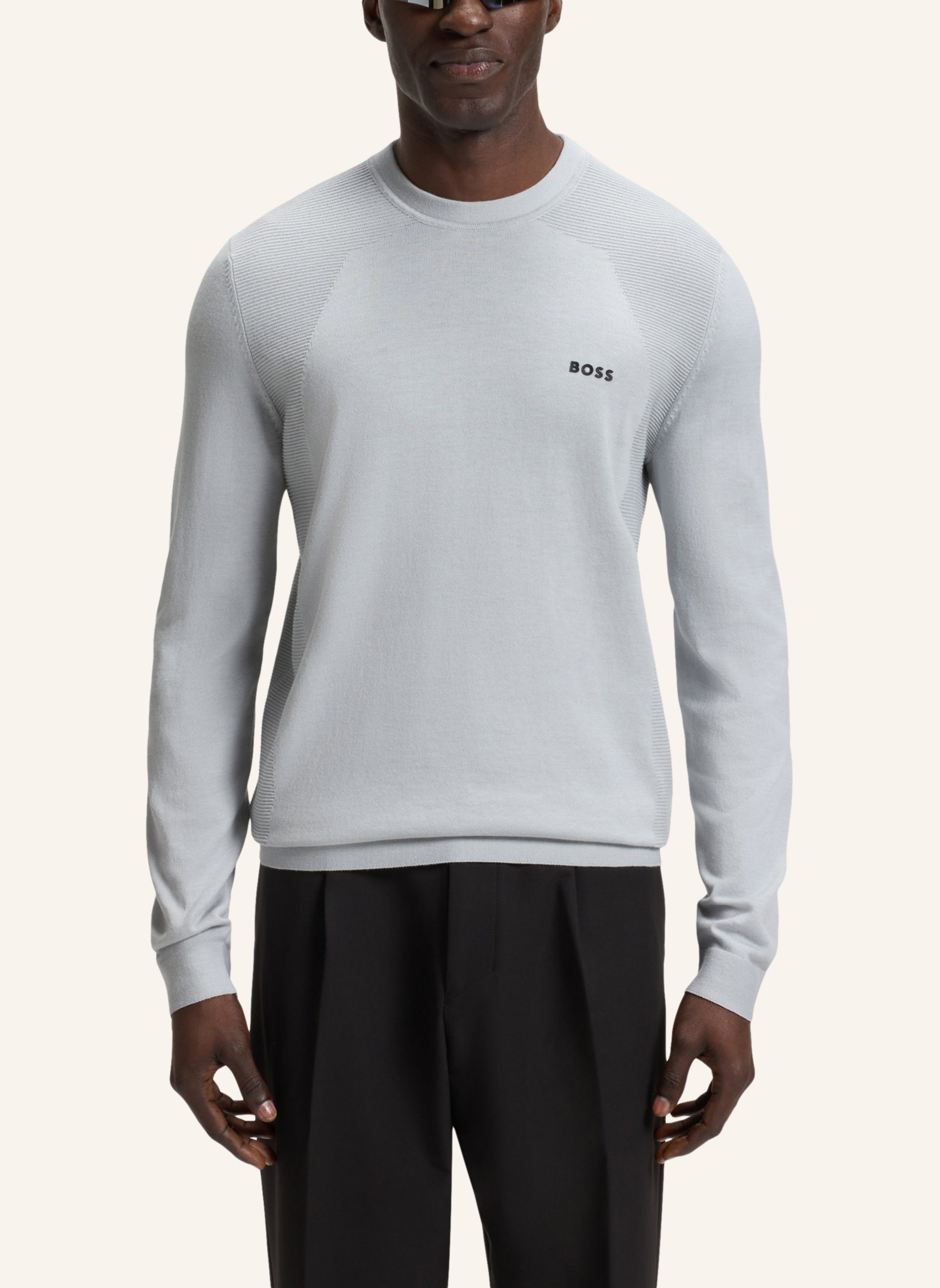 Thumbnail - Boss Pullover K_Momentum-Lite Cn Regular Fit grau