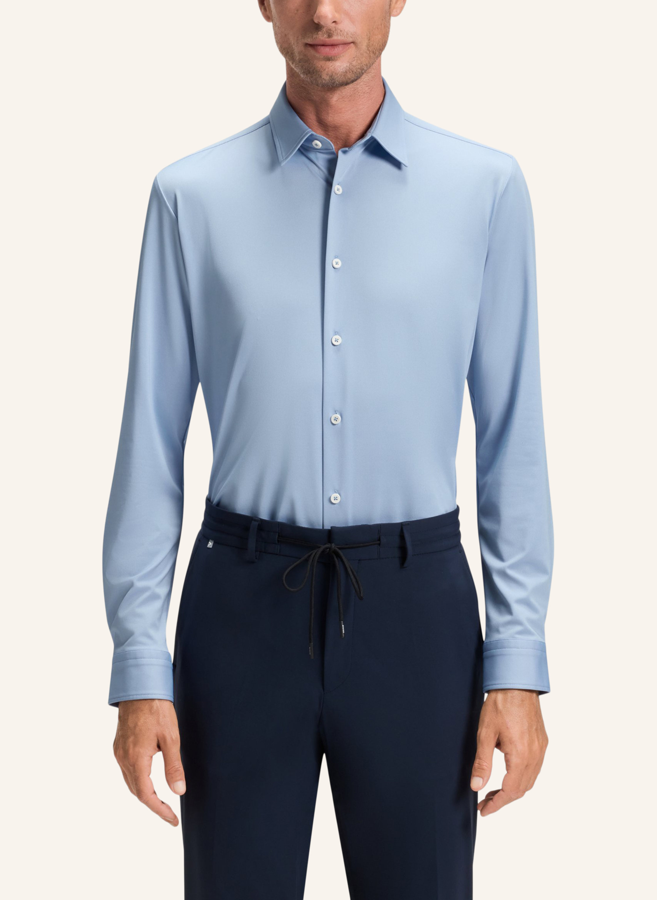 Thumbnail - Boss Casual Hemd P-Roan-Kent-c1-233 Slim Fit blau