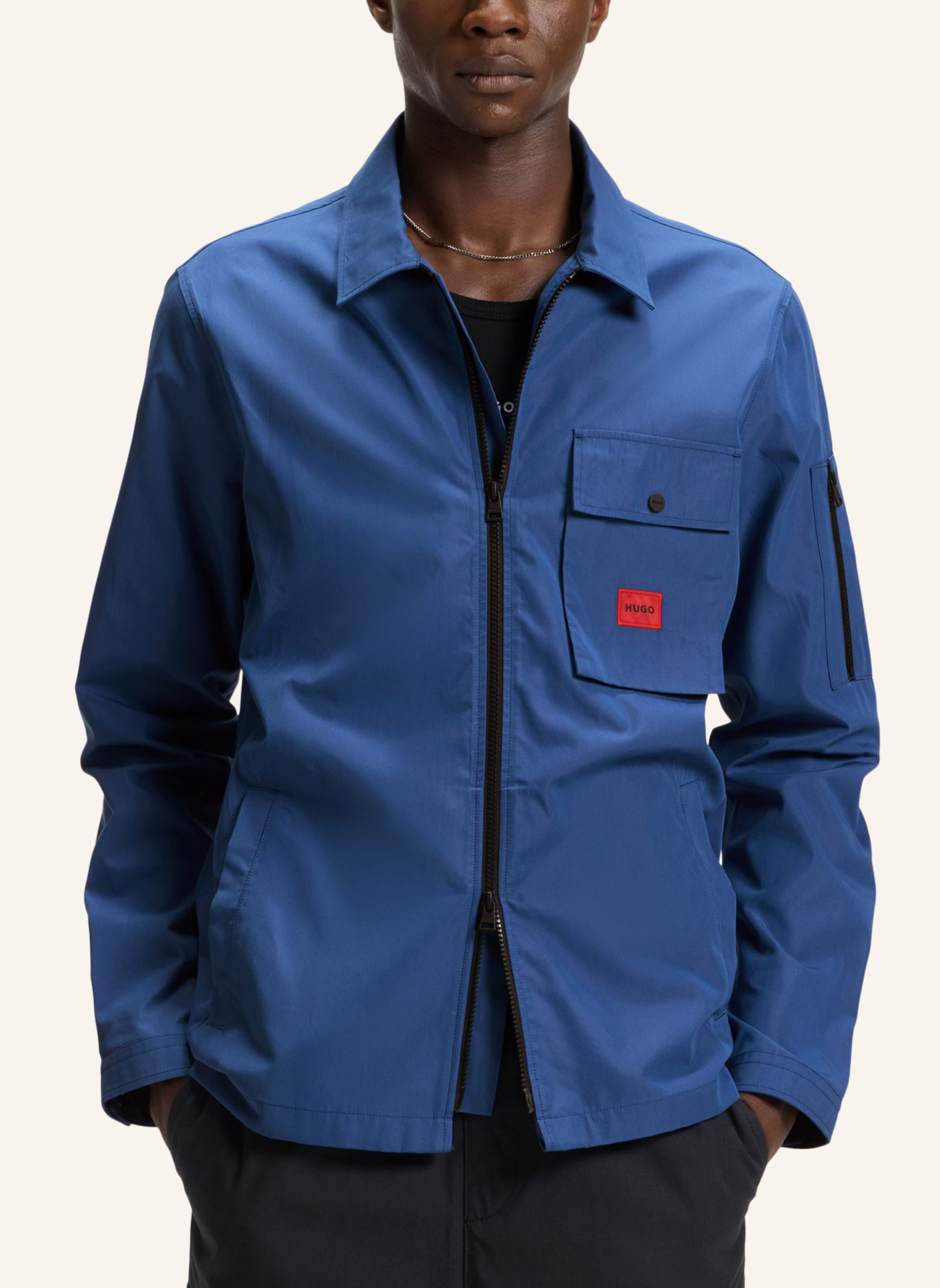 Thumbnail - Hugo Casual Hemd Emmond Oversize Fit blau