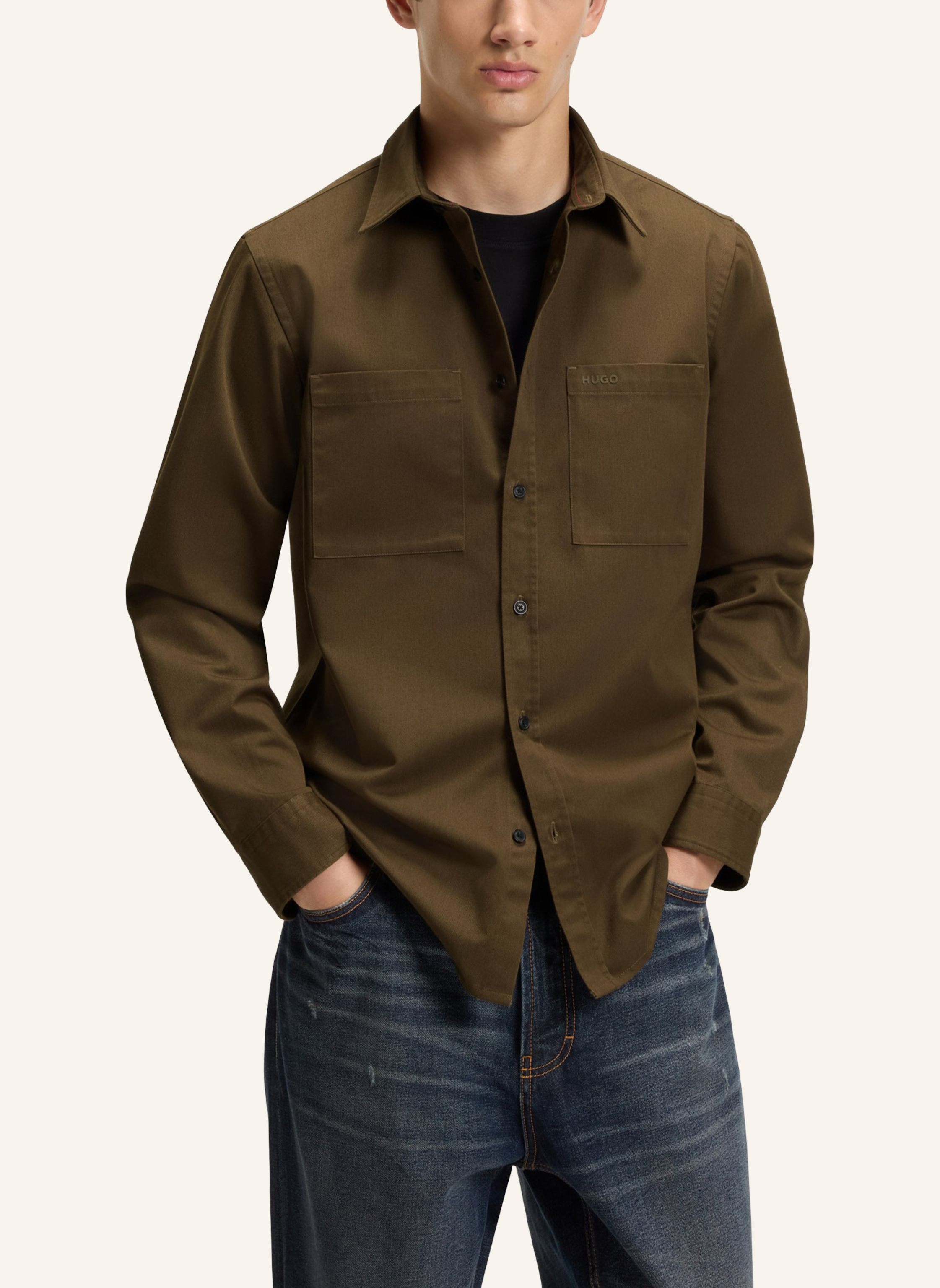 Thumbnail - Hugo Business Hemd Egrin Relaxed Fit gruen