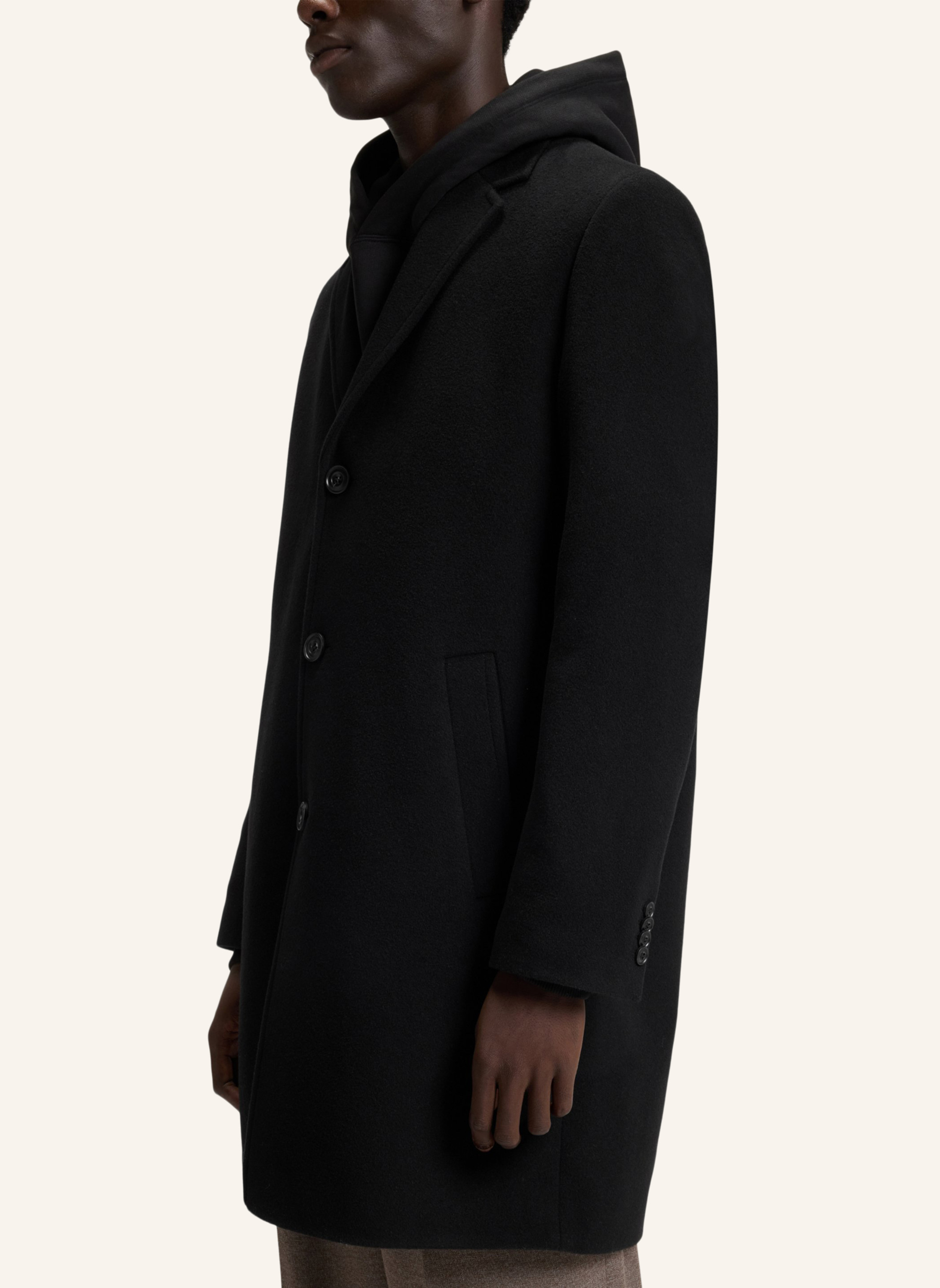 Thumbnail - Hugo Casual Mantel Malte2531_In Regular Fit schwarz