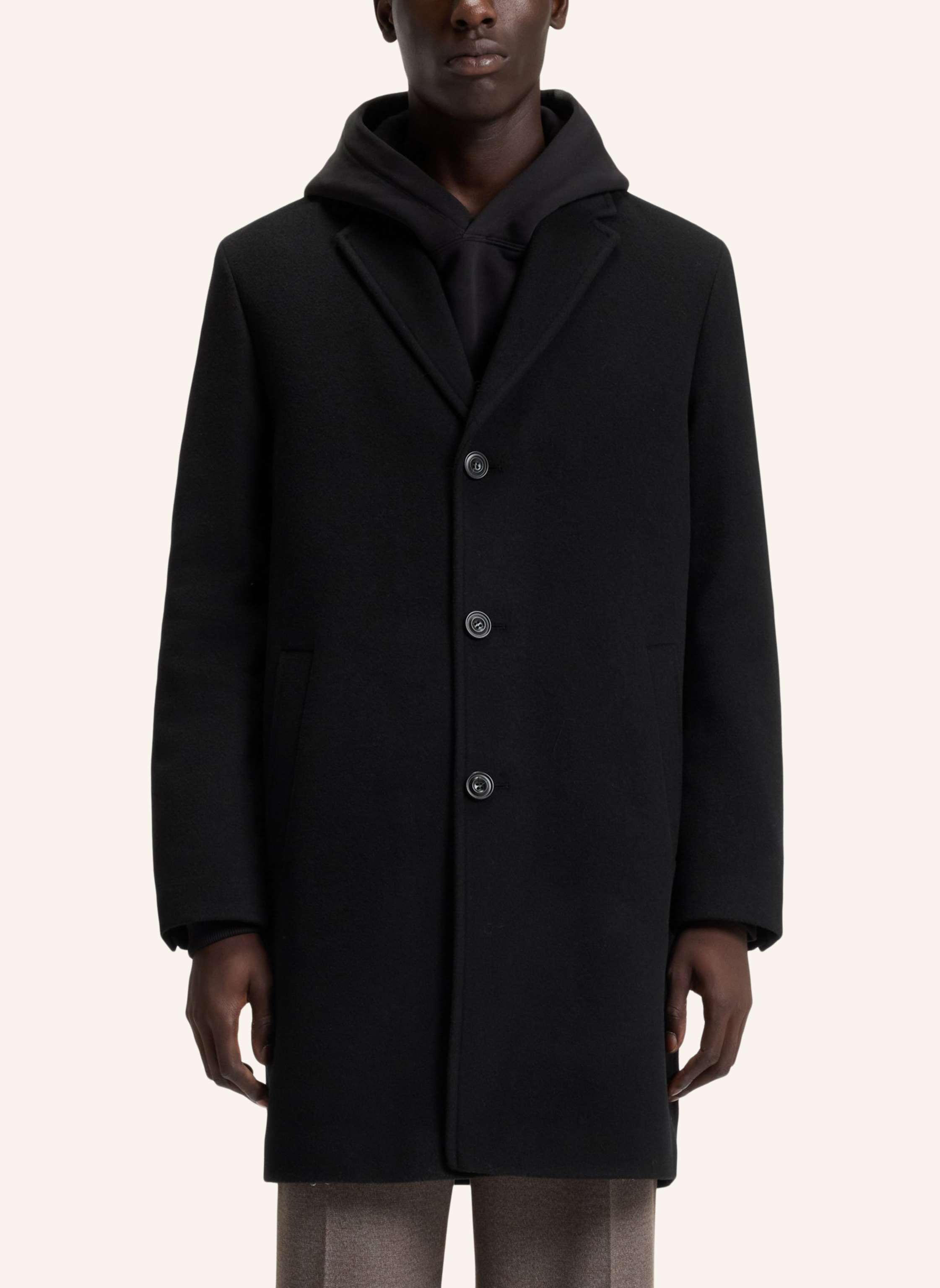 Thumbnail - Hugo Casual Mantel Malte2531_In Regular Fit schwarz