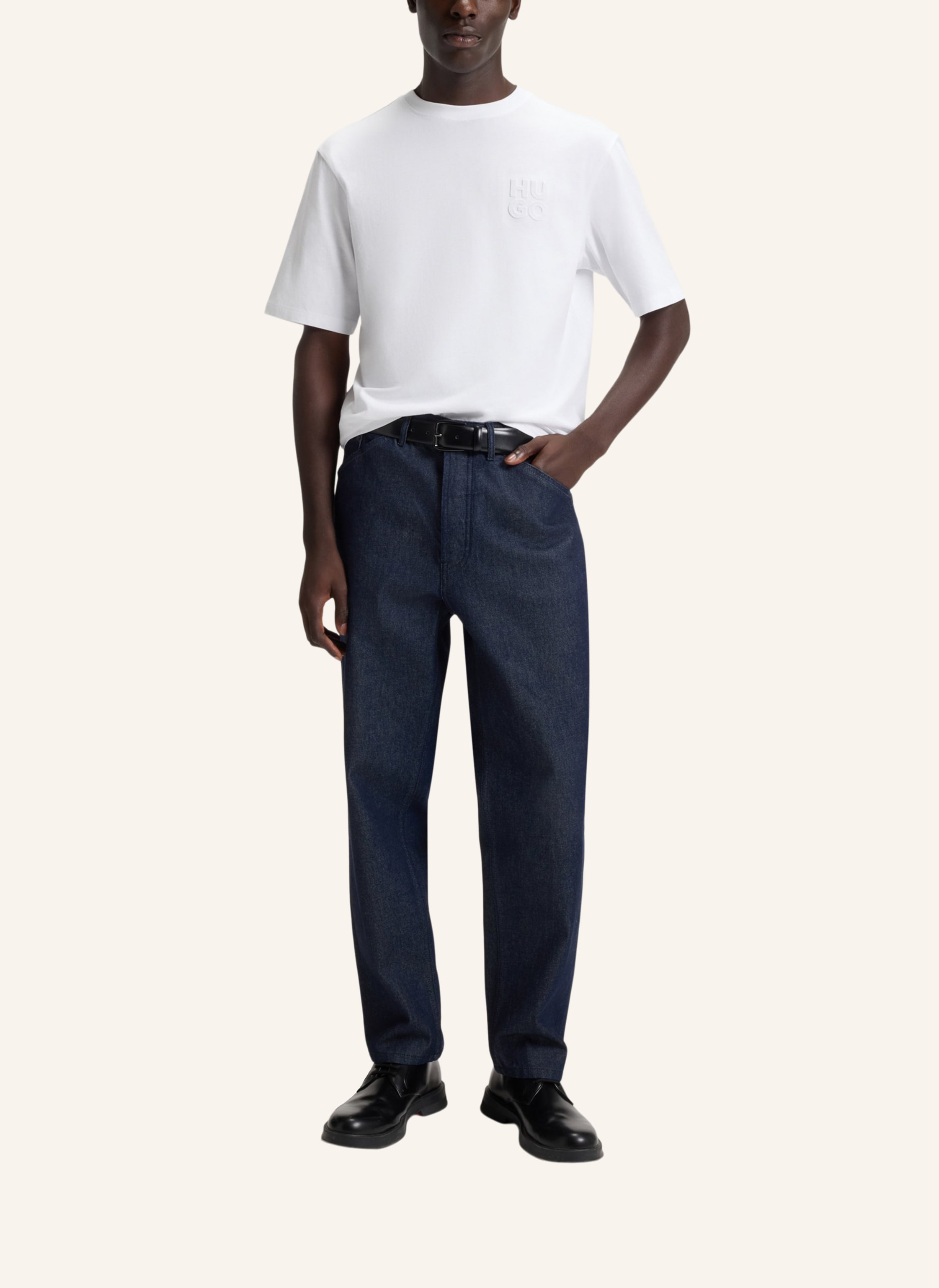 Thumbnail - Hugo T-Shirt Dleek_In Relaxed Fit weiss