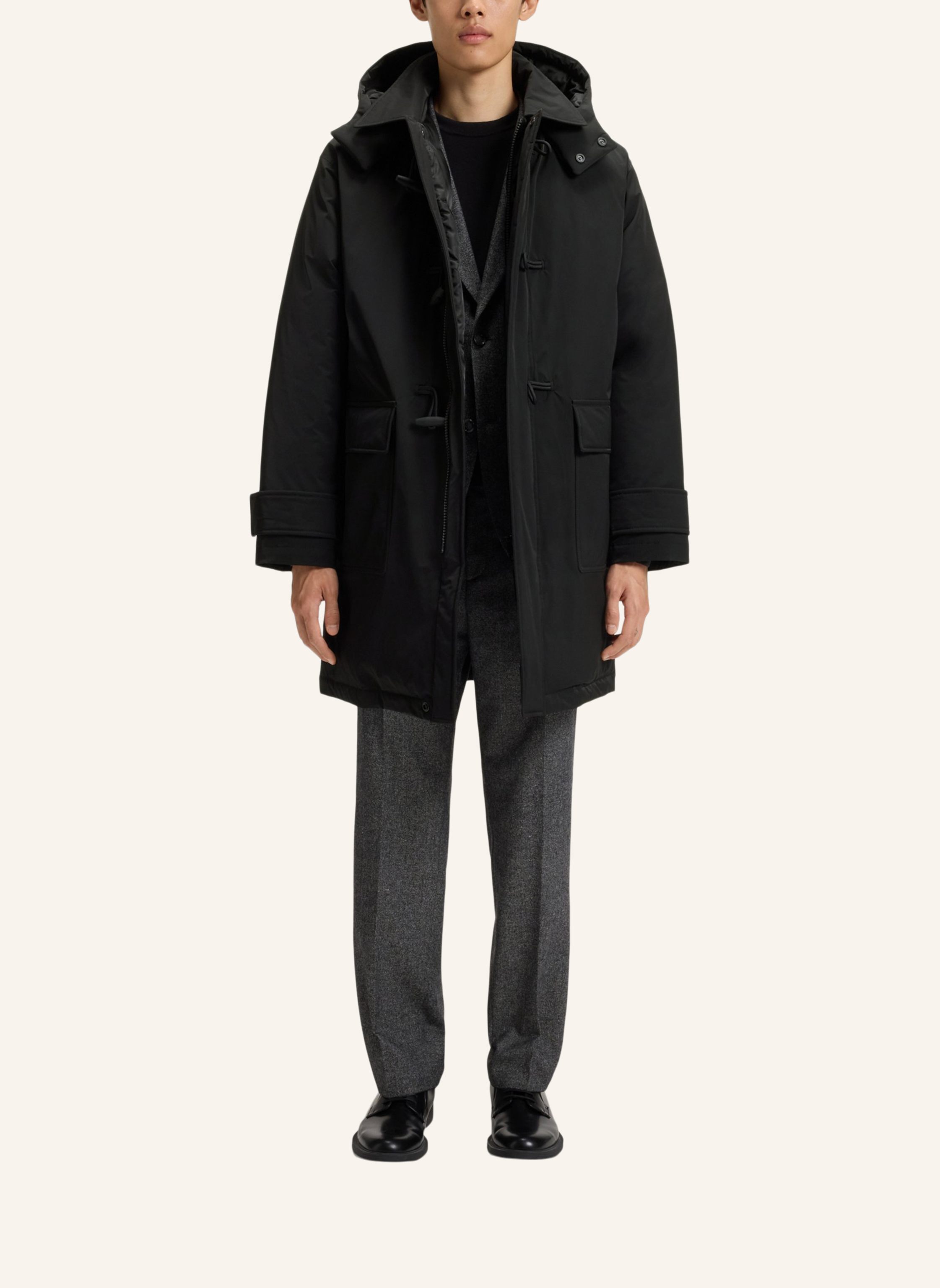 Thumbnail - Hugo Klassischer Mantel mever2541 Regular Fit schwarz