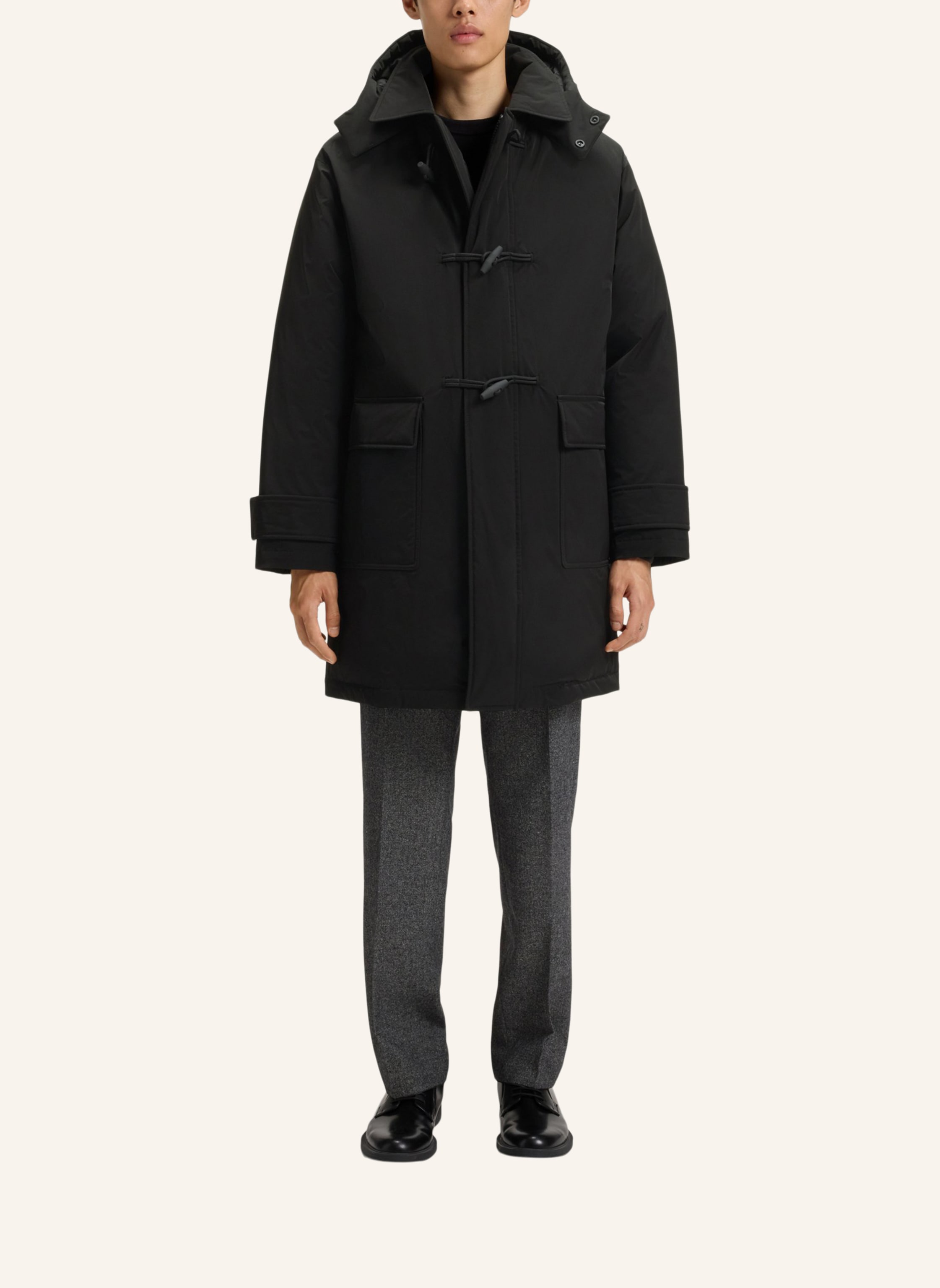 Thumbnail - Hugo Klassischer Mantel mever2541 Regular Fit schwarz