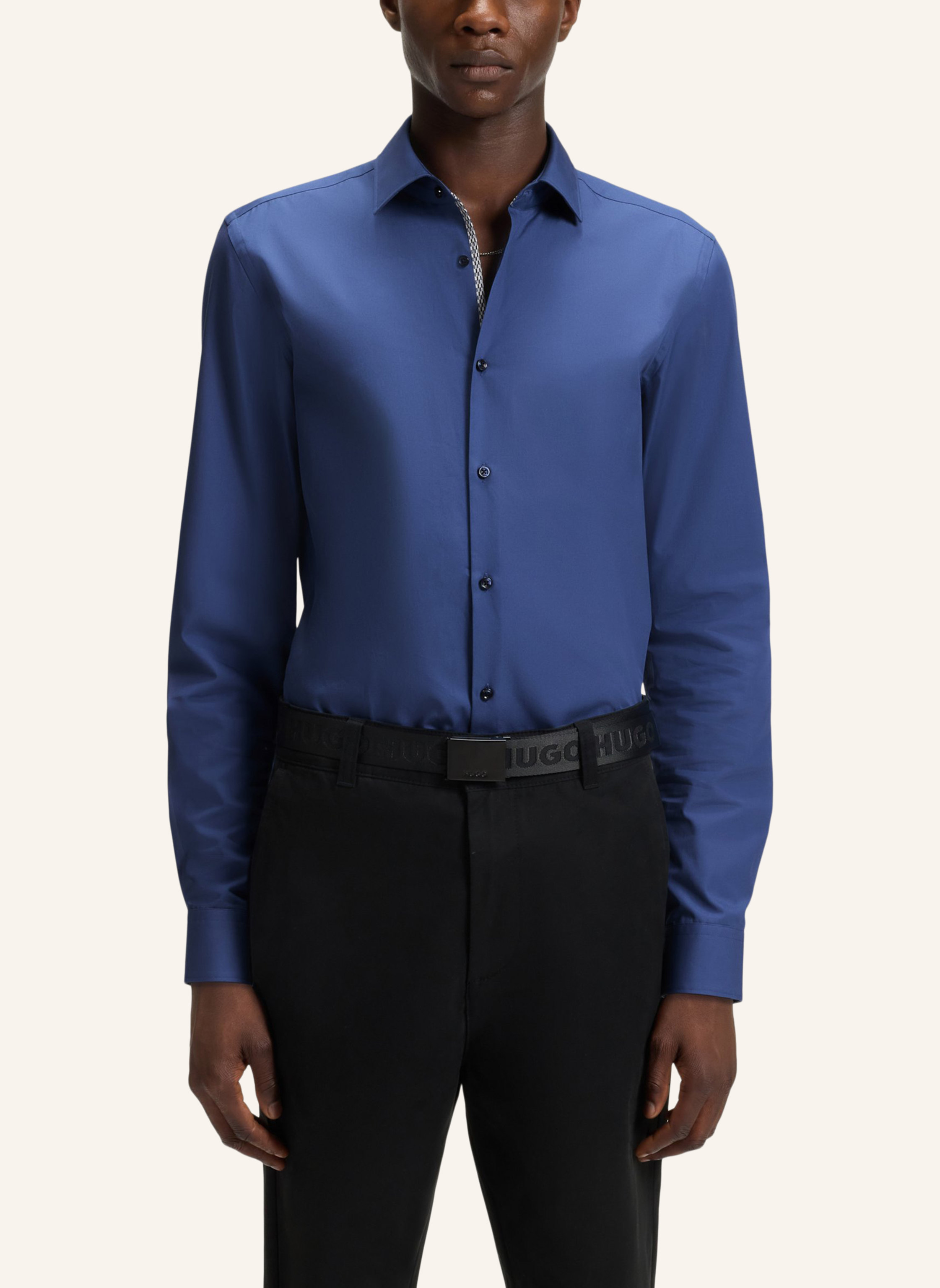 Thumbnail - Hugo Business Hemd Koey Slim Fit blau