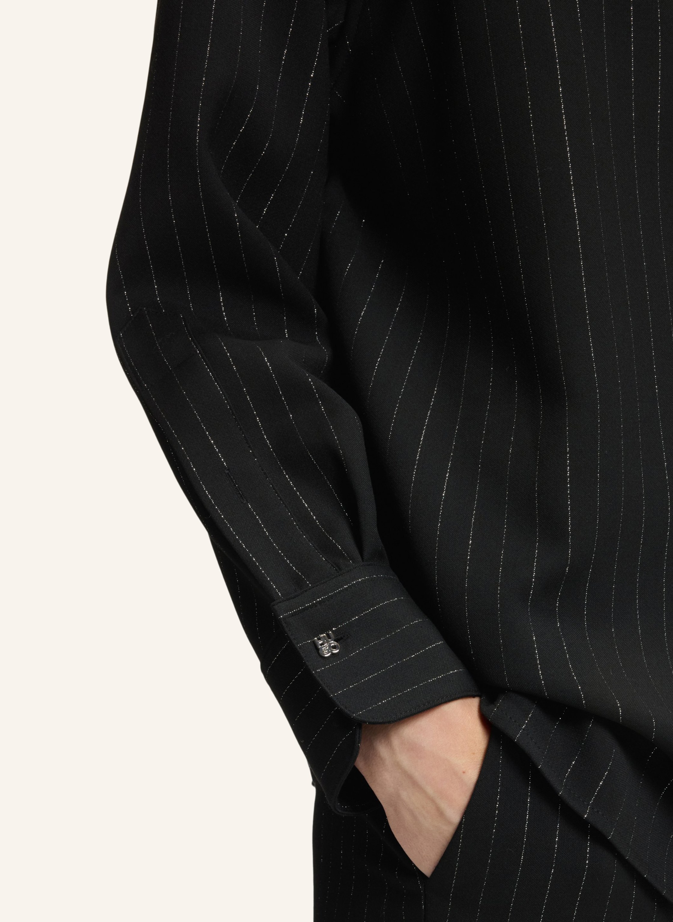 Thumbnail - Hugo Business Bluse Eskil Oversize Fit schwarz