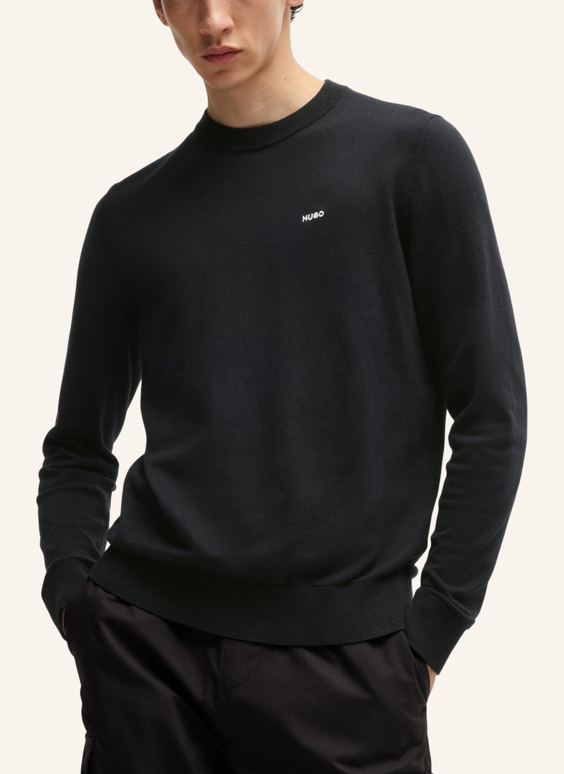 Thumbnail - Hugo Pullover San Cudo-1 Regular Fit schwarz