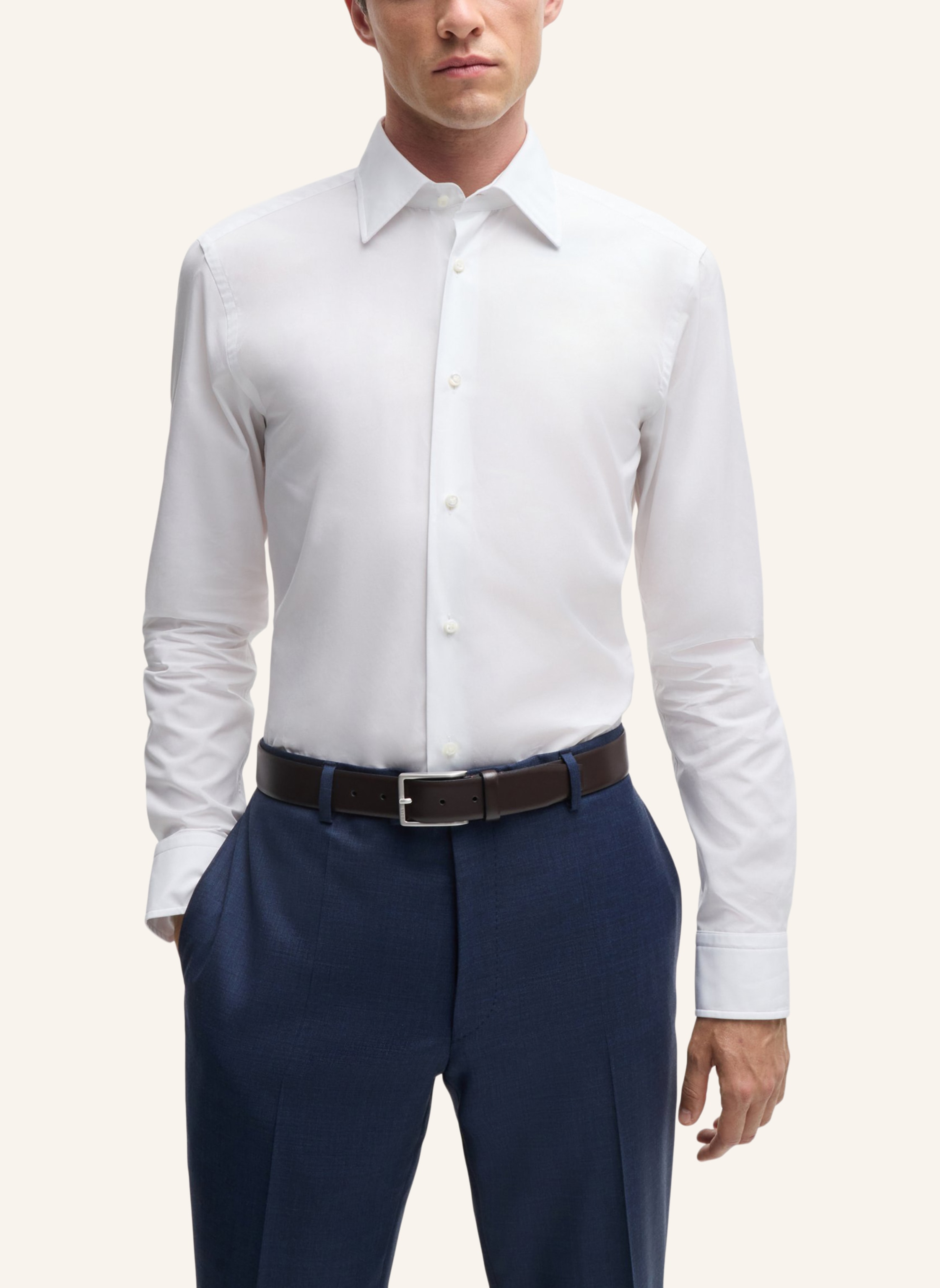 Thumbnail - Boss Business Hemd L-Hays-Kent-c1-243 Slim Fit weiss