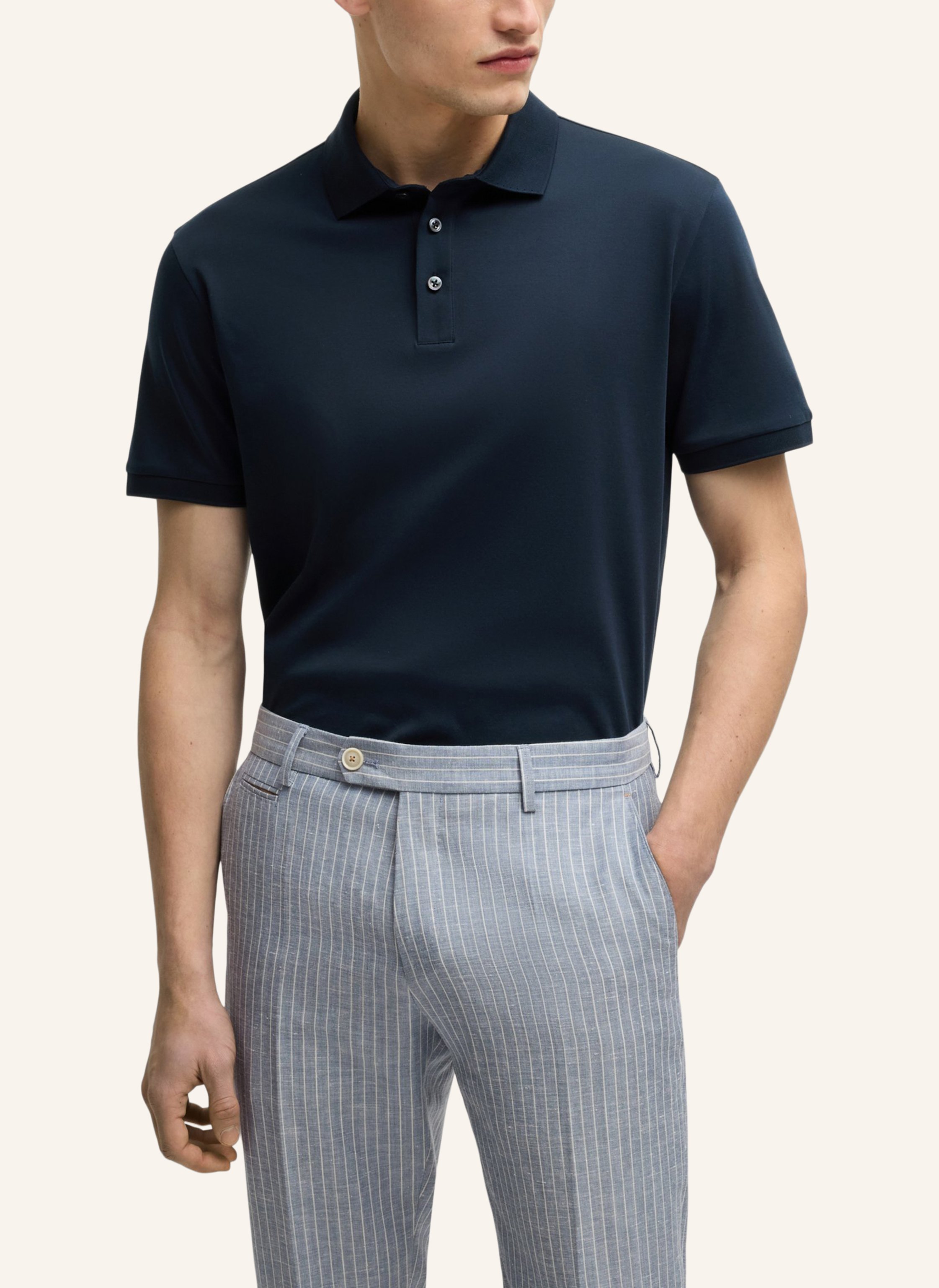 Thumbnail - Boss Poloshirt L-Perry 14 Regular Fit blau
