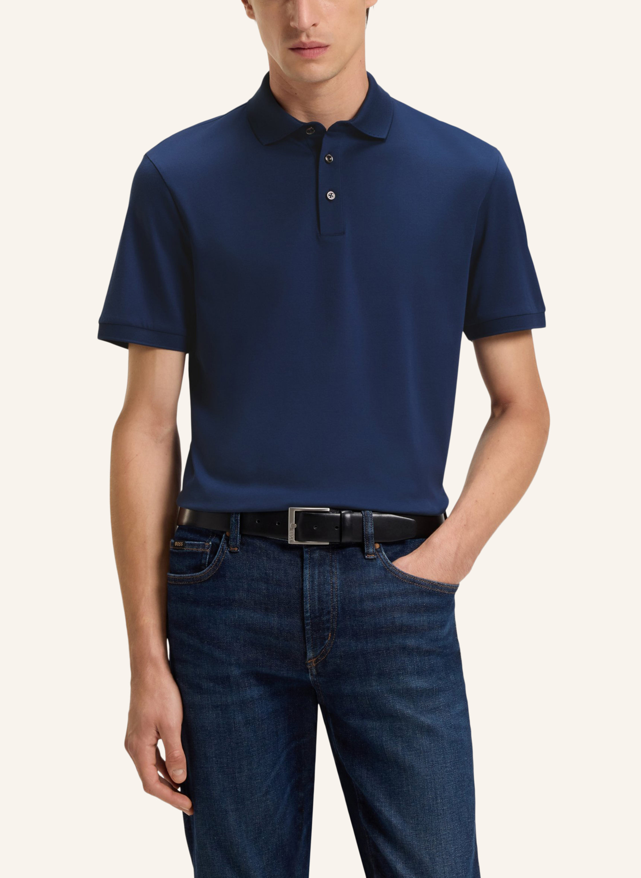 Thumbnail - Boss Poloshirt L-Perry 14 Regular Fit blau