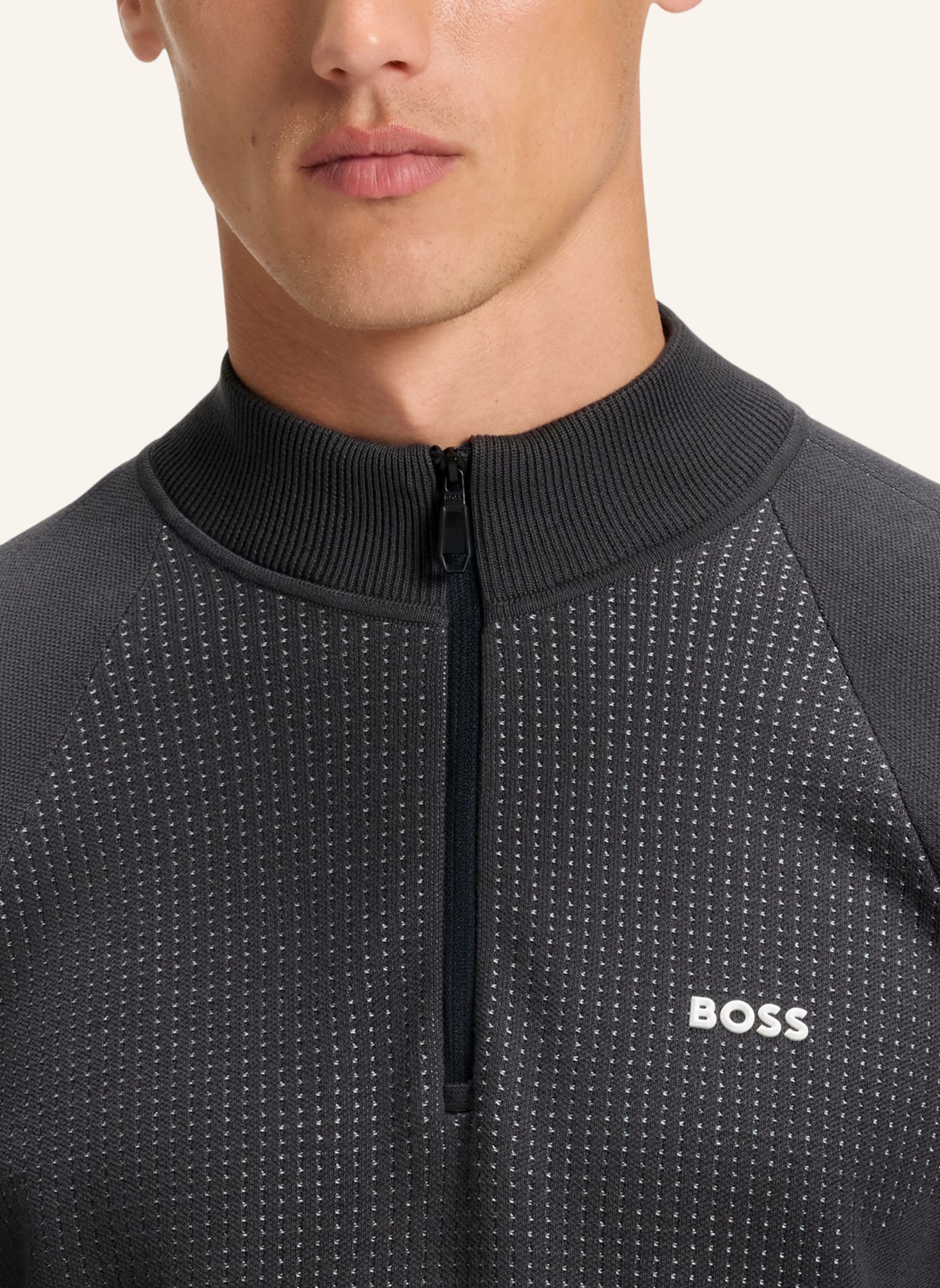 Thumbnail - Boss Pullover K_Tennis Retro Qz Relaxed Fit grau