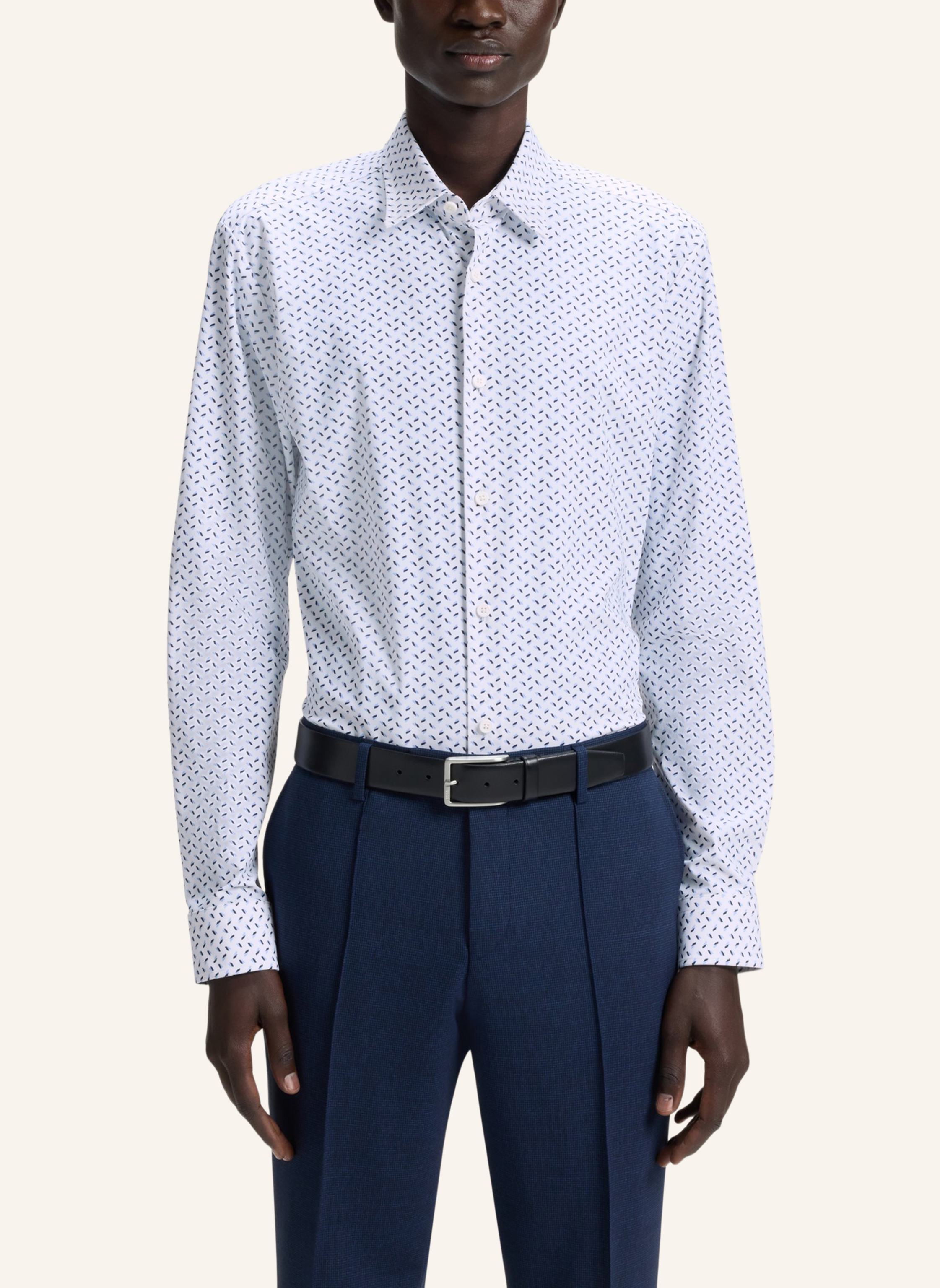 Thumbnail - Boss Casual Hemd P-Roan-Kent-c1-233 Slim Fit blau