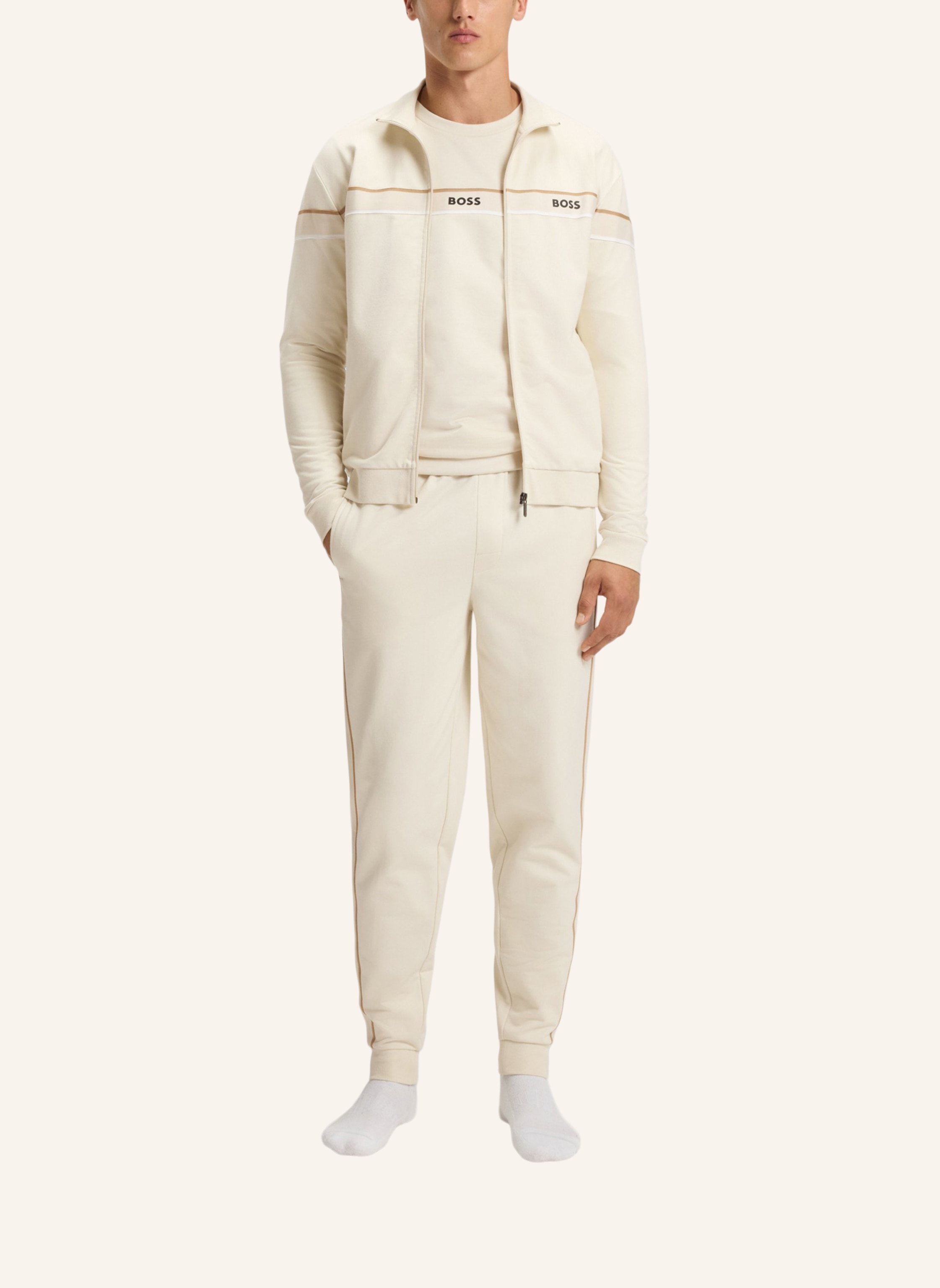 Thumbnail - Boss Loungewear Oberteil Iconic Sweatshirt Regular Fit weiss