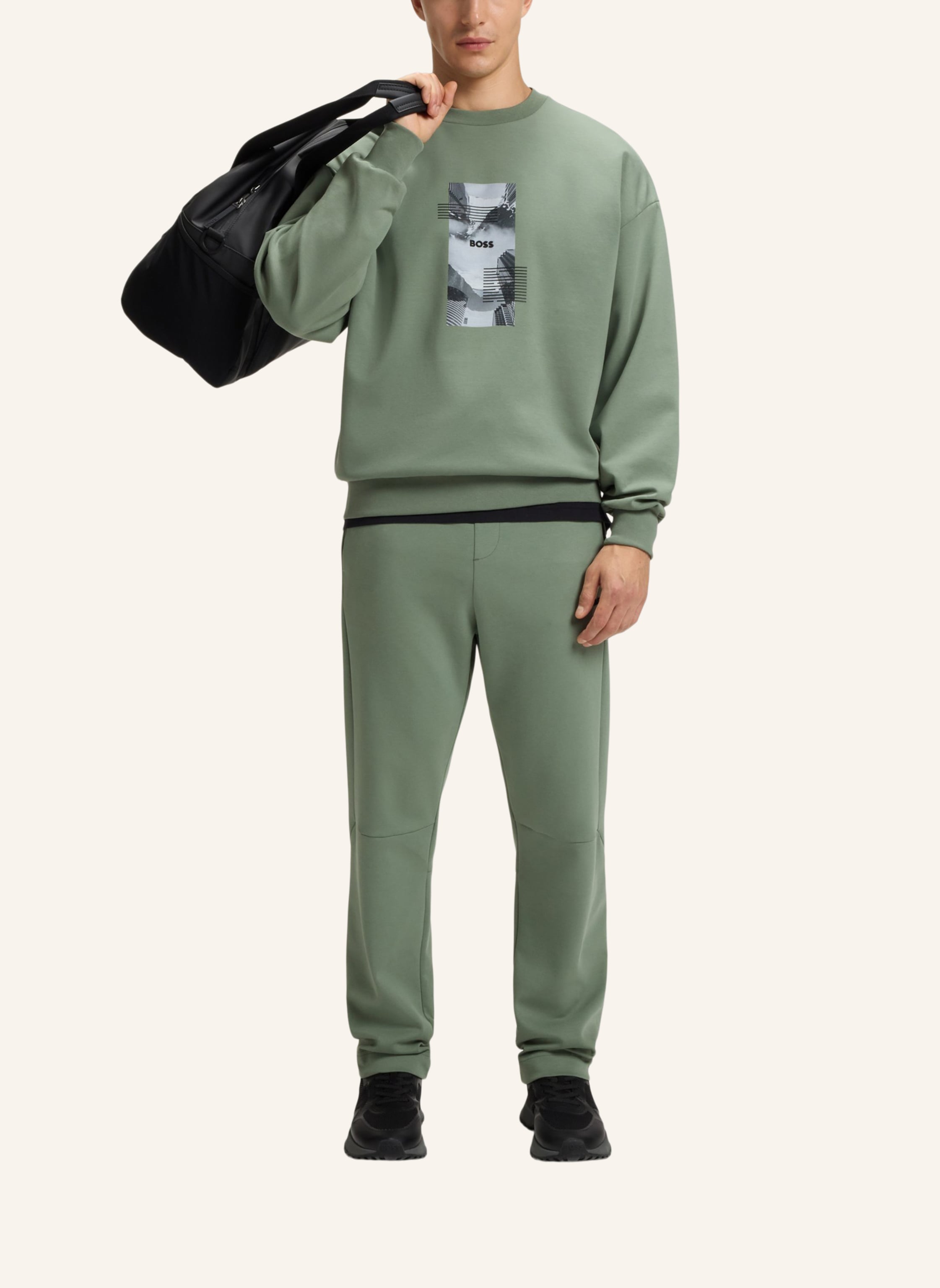 Thumbnail - Boss Sweatshirt Stenson Zone Oversize Fit gruen