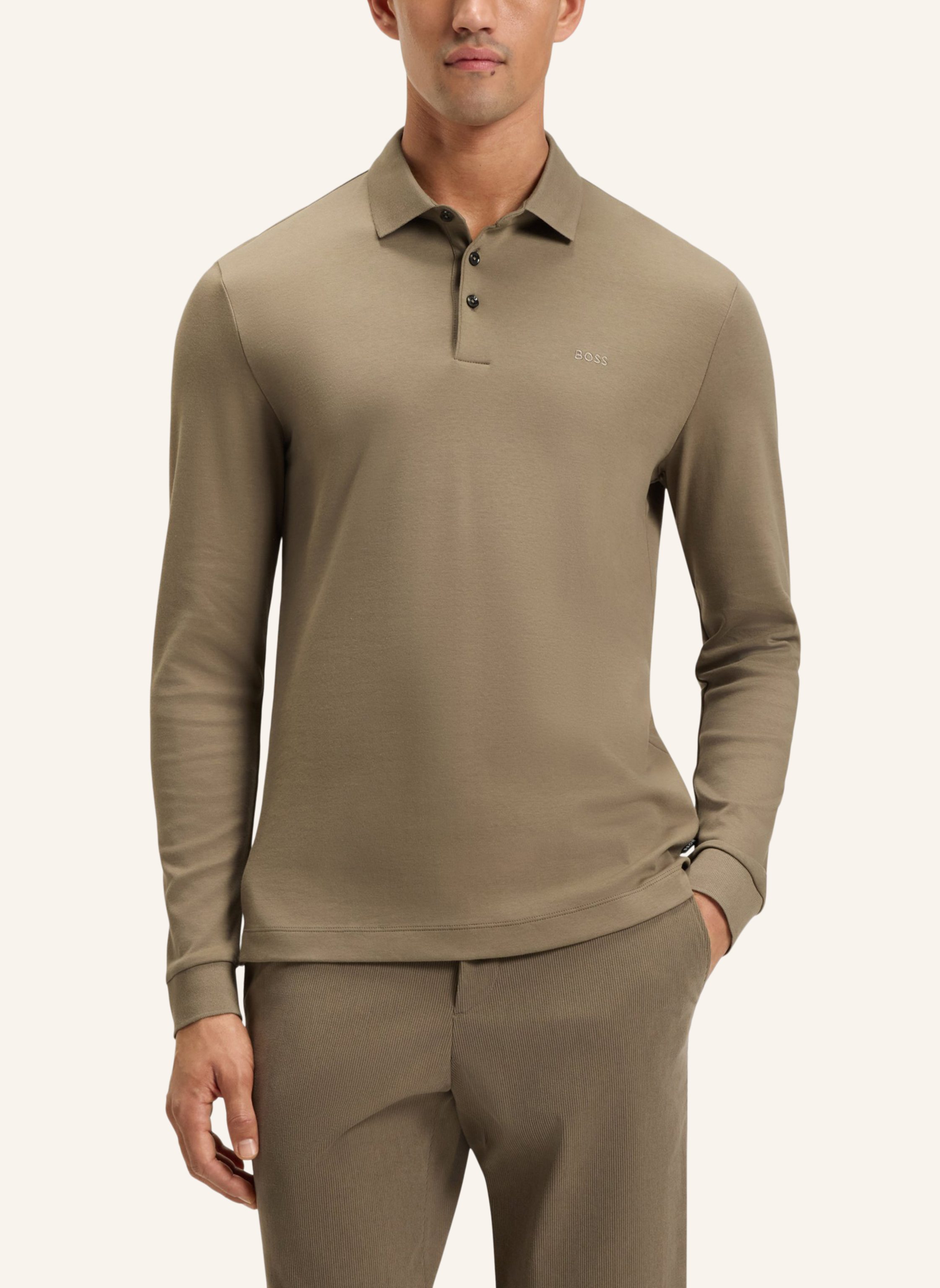 Thumbnail - Boss Jersey-Poloshirt Pado braun