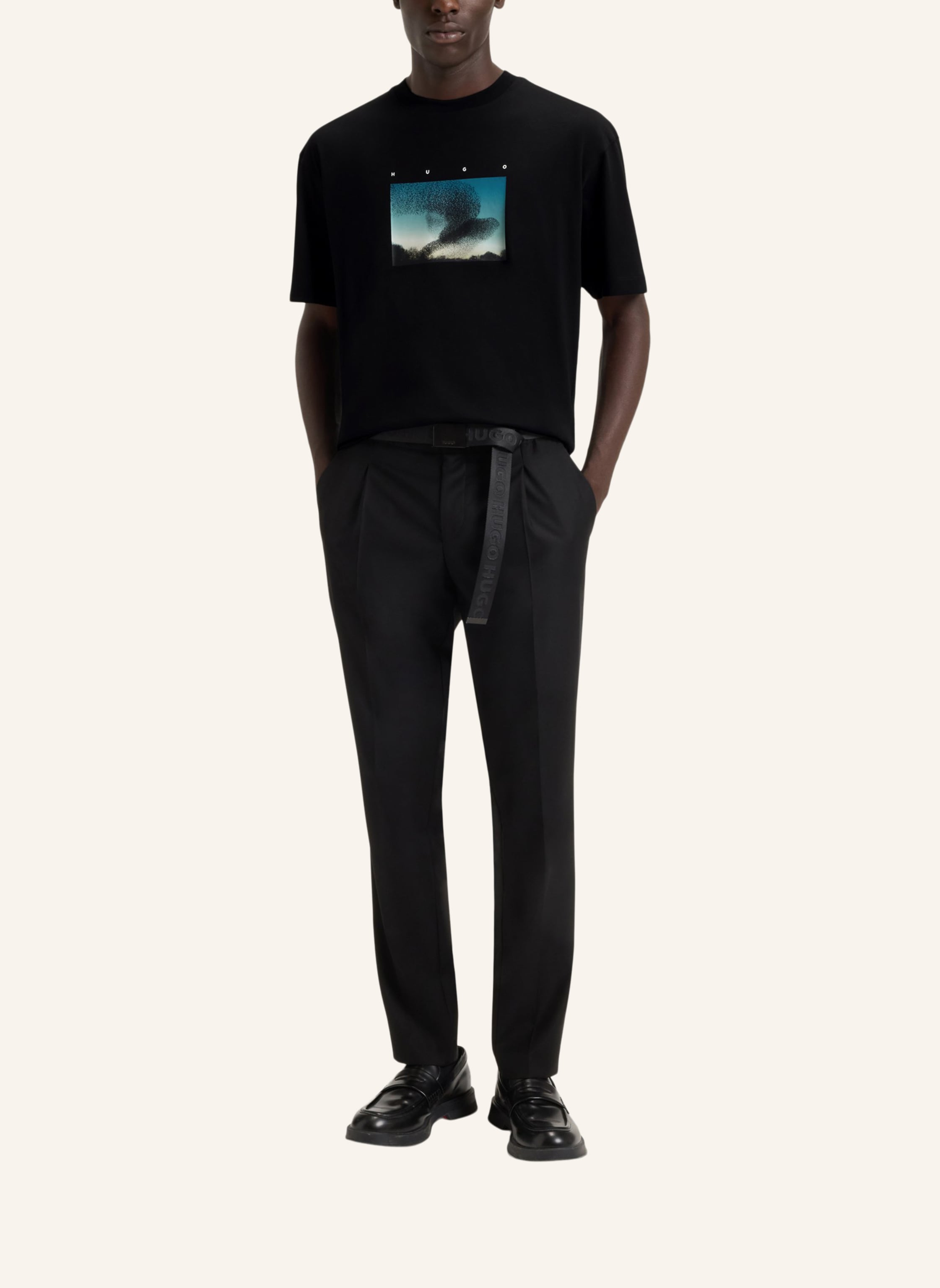 Thumbnail - Hugo T-Shirt Dorizon Oversize Fit schwarz