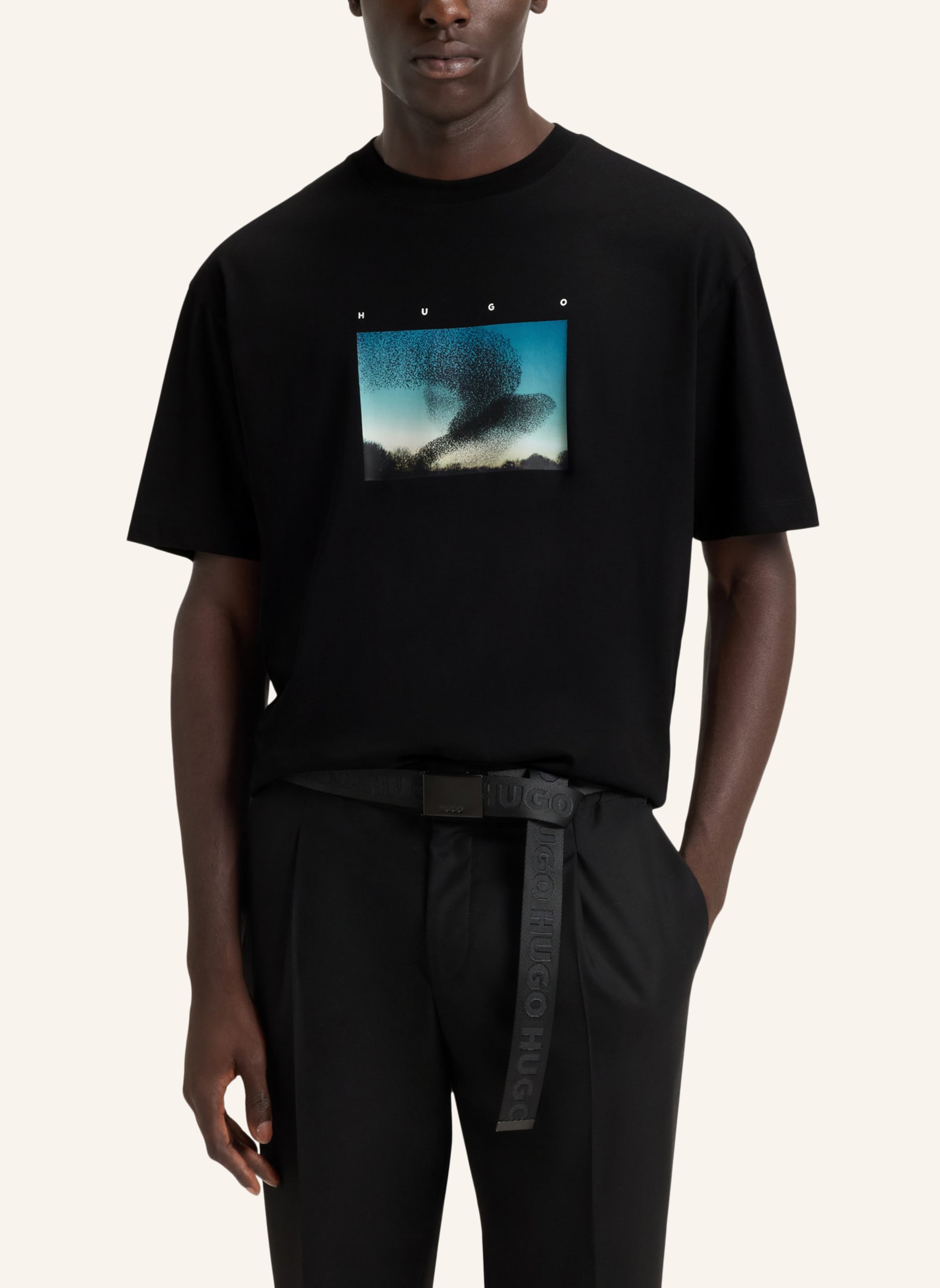 Thumbnail - Hugo T-Shirt Dorizon Oversize Fit schwarz