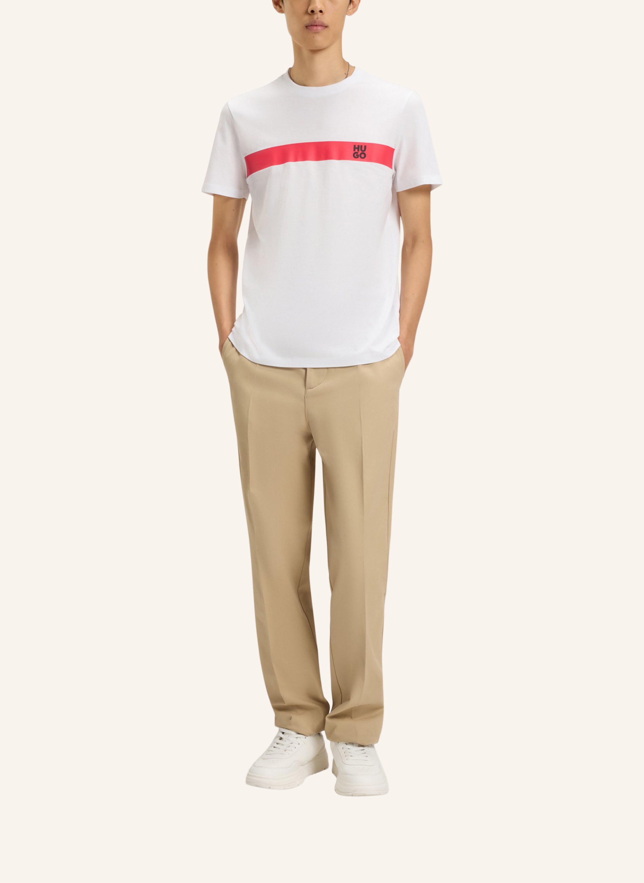 Thumbnail - Hugo T-Shirt Dzokis_In Regular Fit weiss