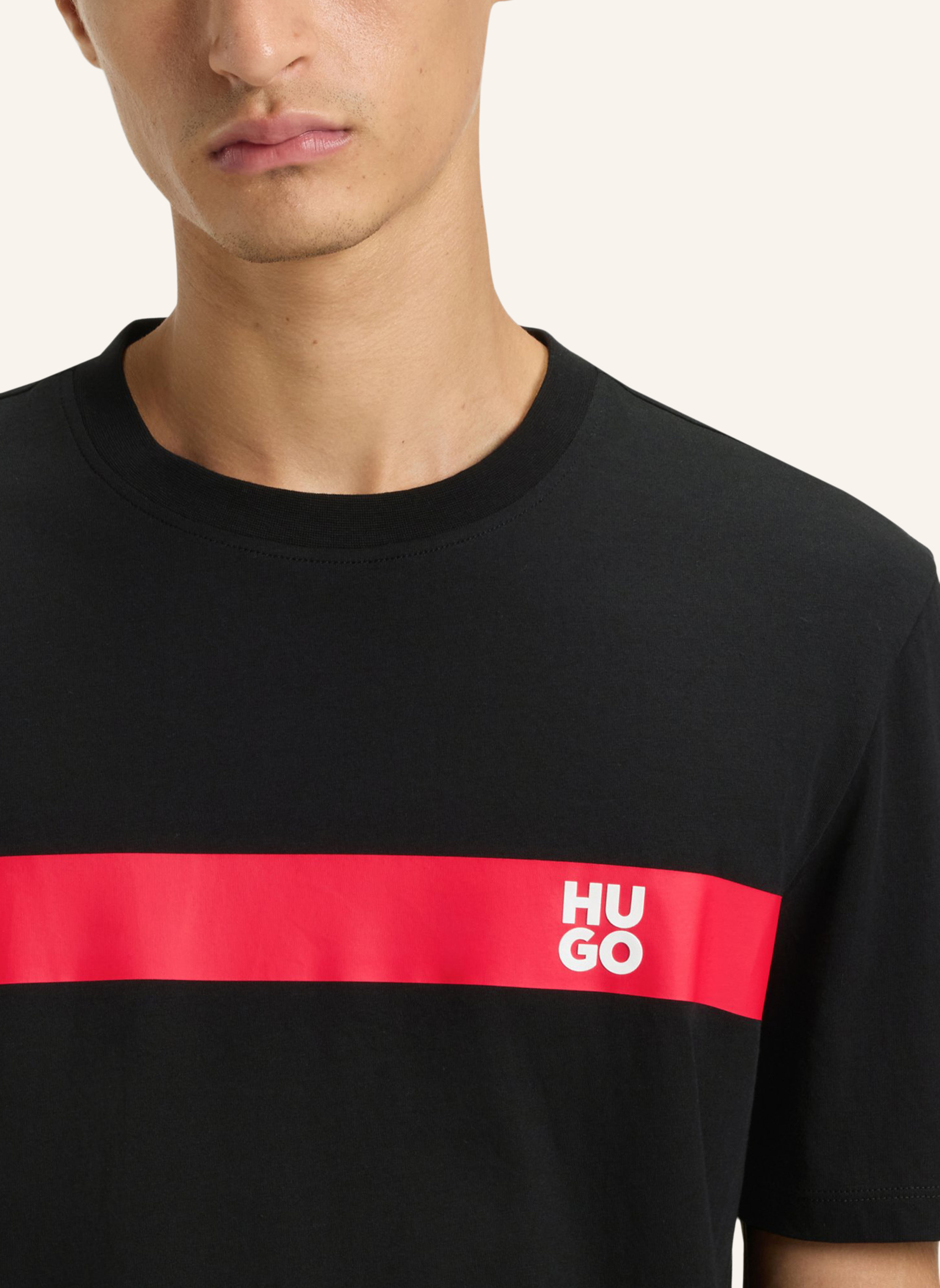 Thumbnail - Hugo T-Shirt Dzokis_In Regular Fit schwarz